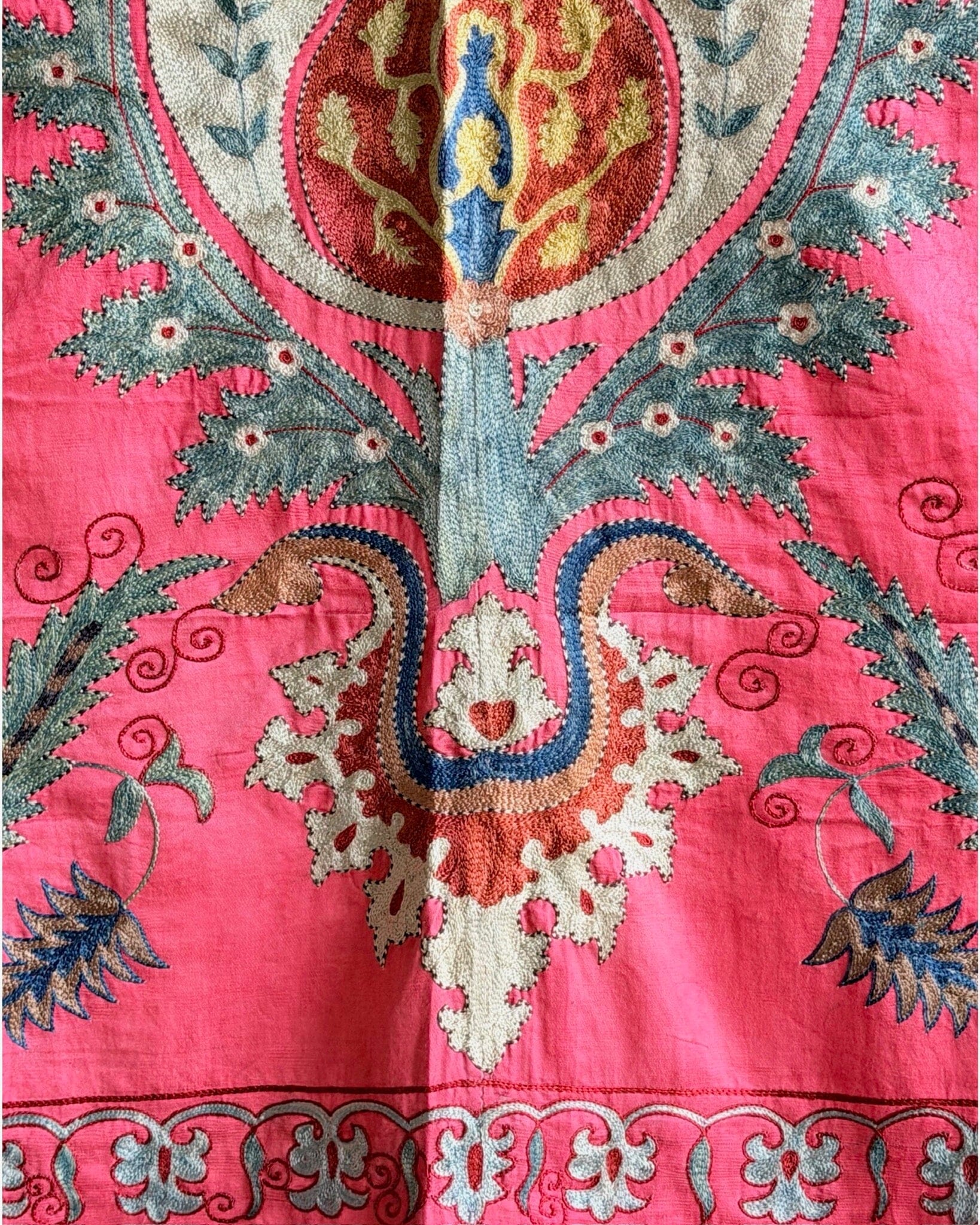 Hand Stitched Suzani (CSSU610226 | 45 x 63") Suzani Aziz Suzani 