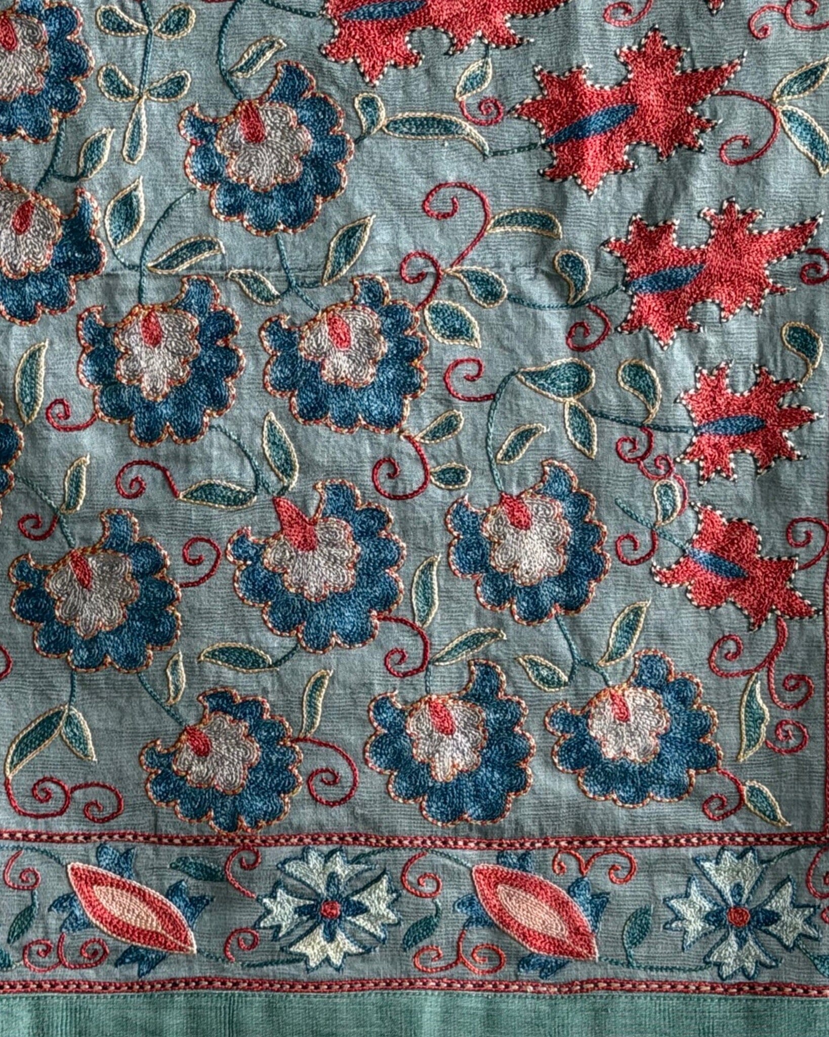 Hand Stitched Suzani (CSSU610426 | 44 x 58") Suzani Aziz Suzani 
