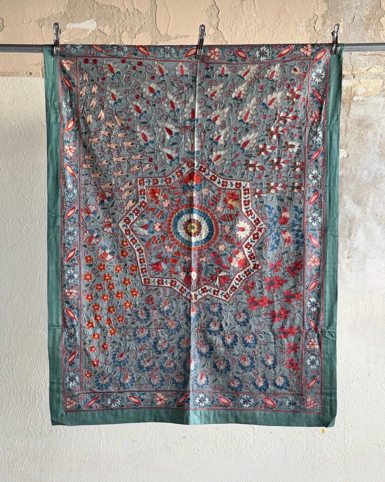Hand Stitched Suzani (CSSU610426 | 44 x 58") Suzani Aziz Suzani 