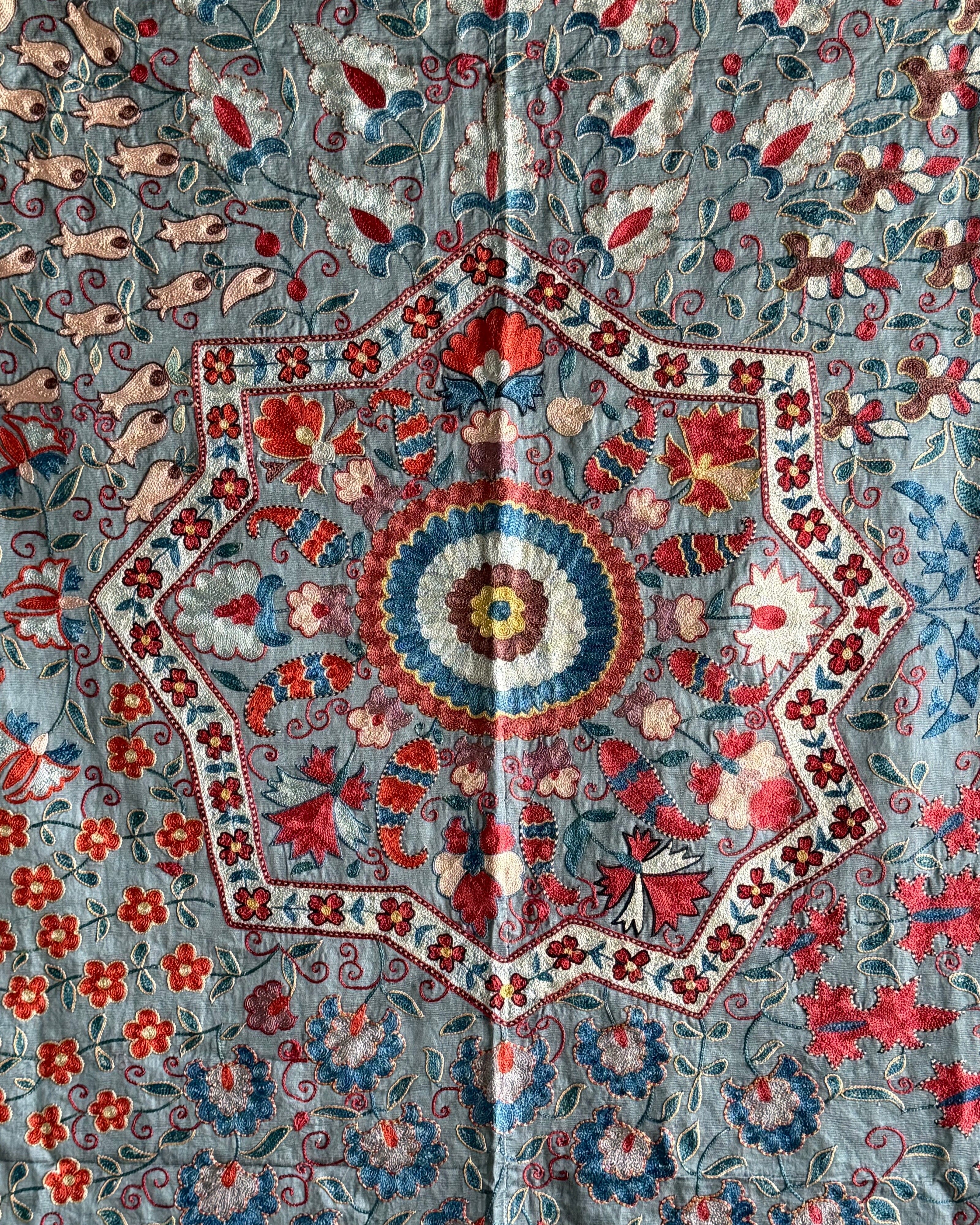 Hand Stitched Suzani (CSSU610426 | 44 x 58") Suzani Aziz Suzani 