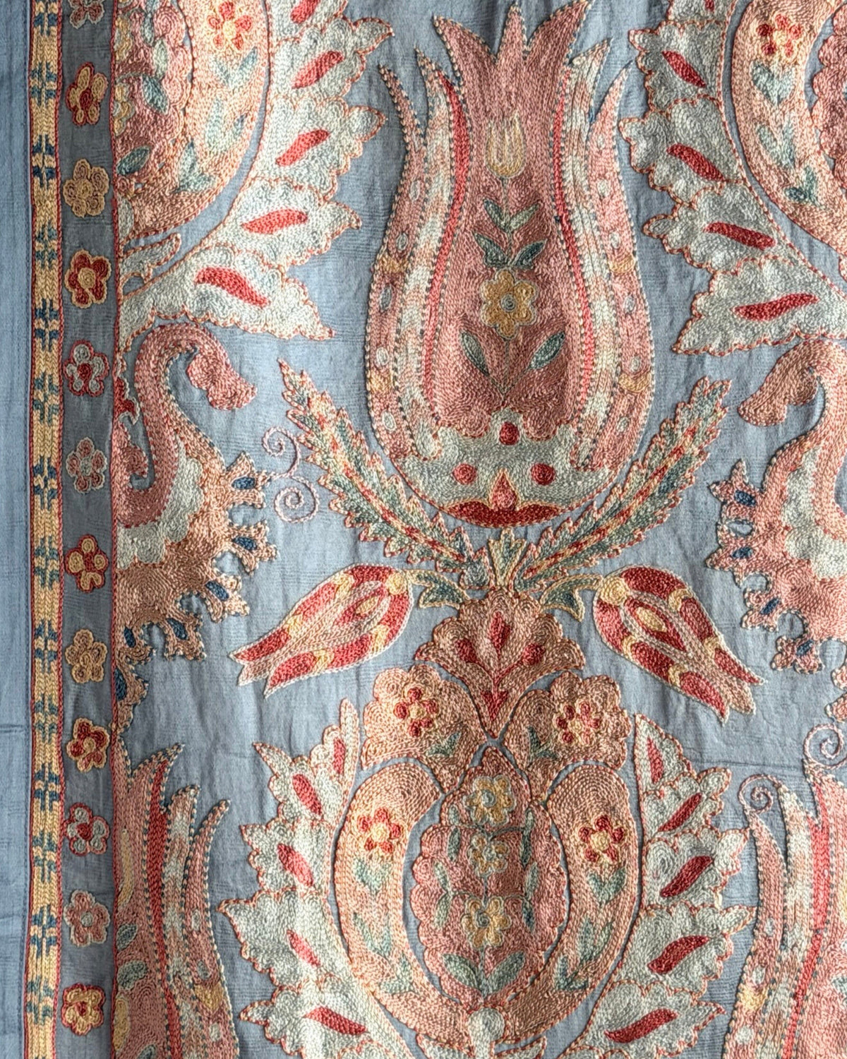 Hand Stitched Suzani (CSSU610626 | 83 x 92" ) Suzani Aziz Suzani 
