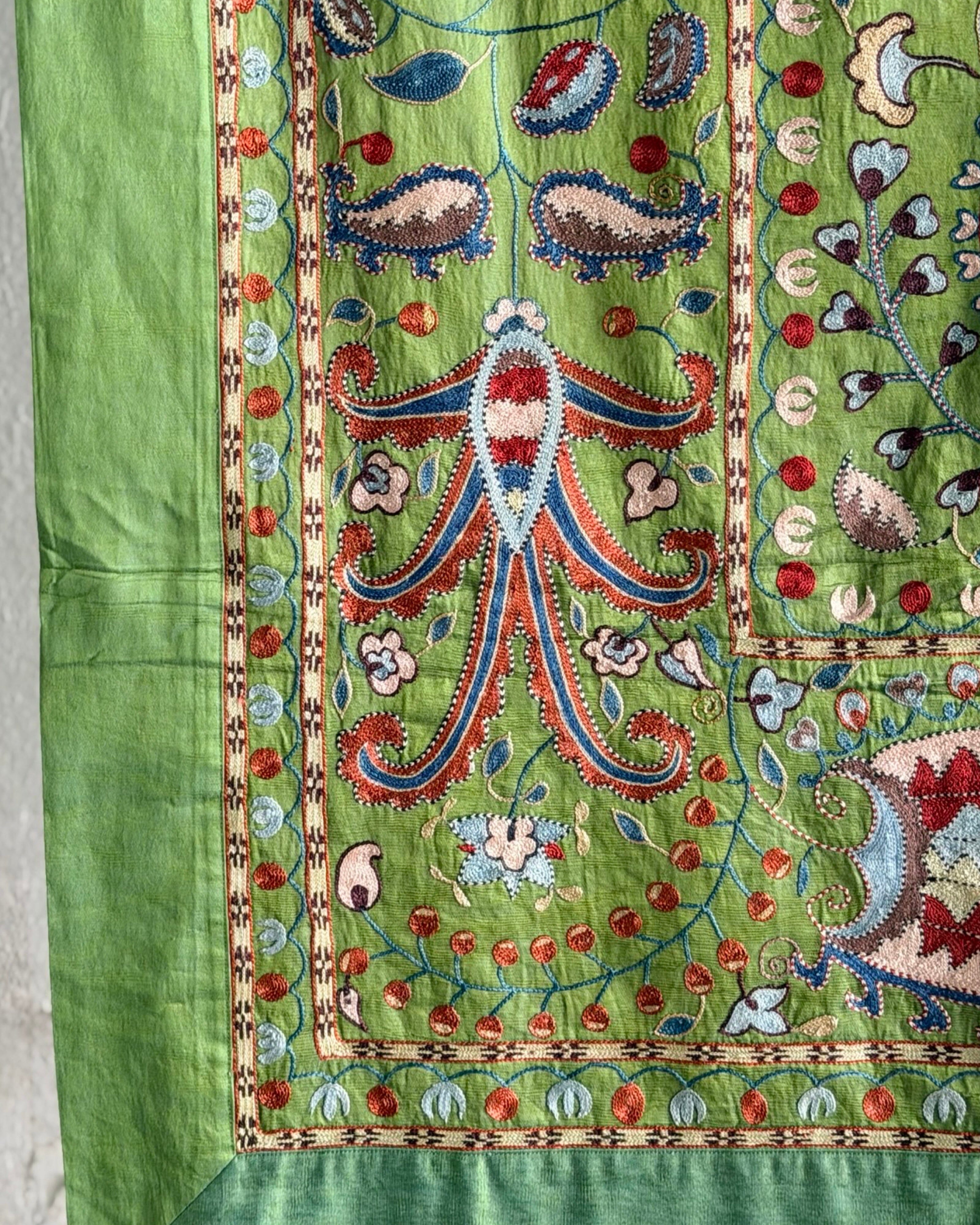 Hand Stitched Suzani (CSSU610926 | 84 x 94") Suzani Aziz Suzani 