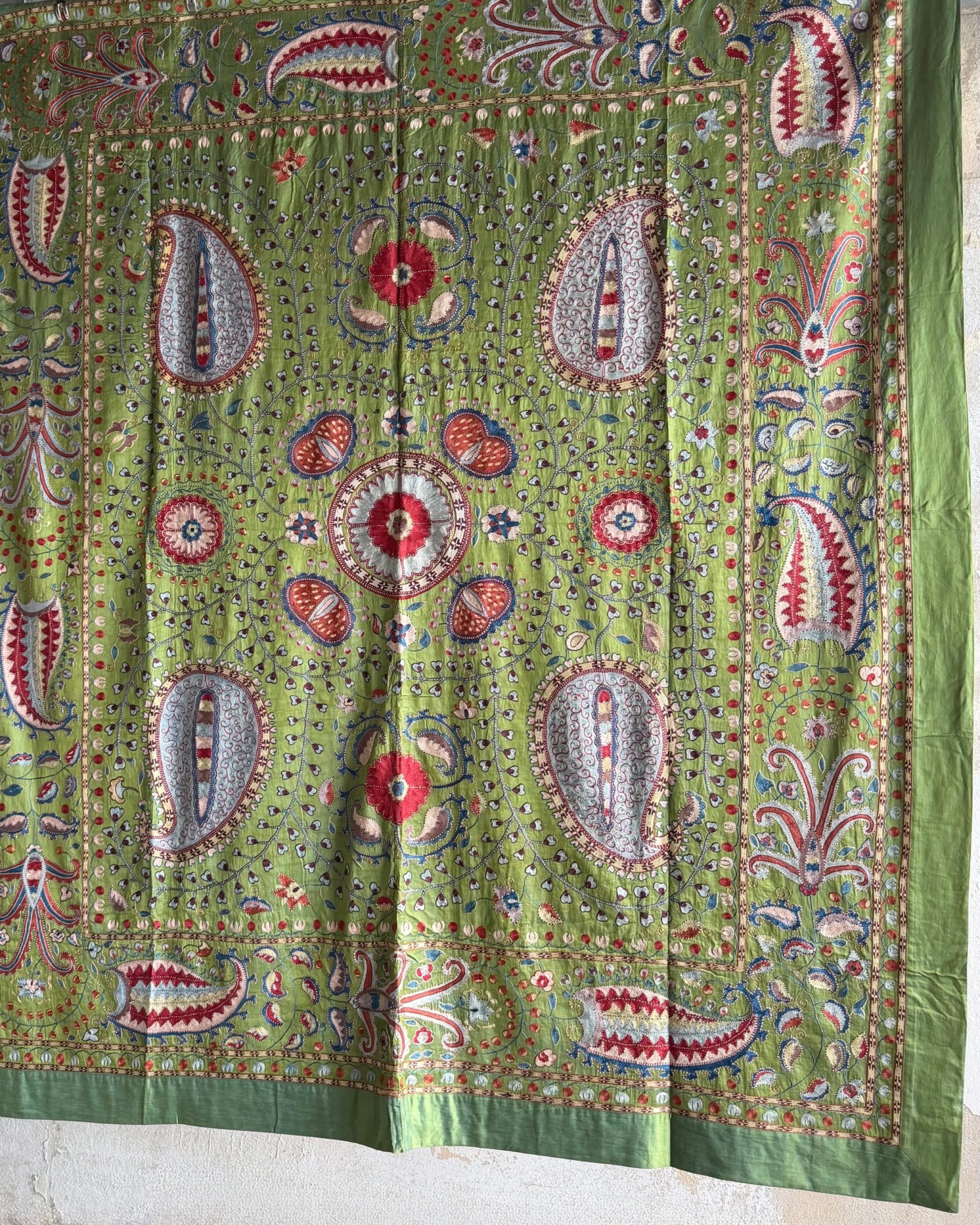 Hand Stitched Suzani (CSSU610926 | 84 x 94") Suzani Aziz Suzani 
