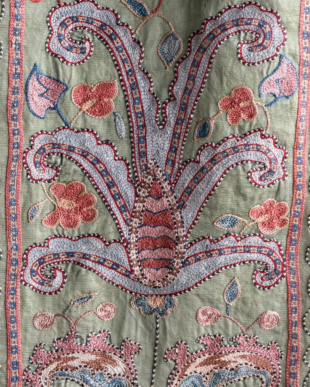 Hand Stitched Suzani (CSSU611426 | 85 x 95" ) Suzani Aziz Suzani 