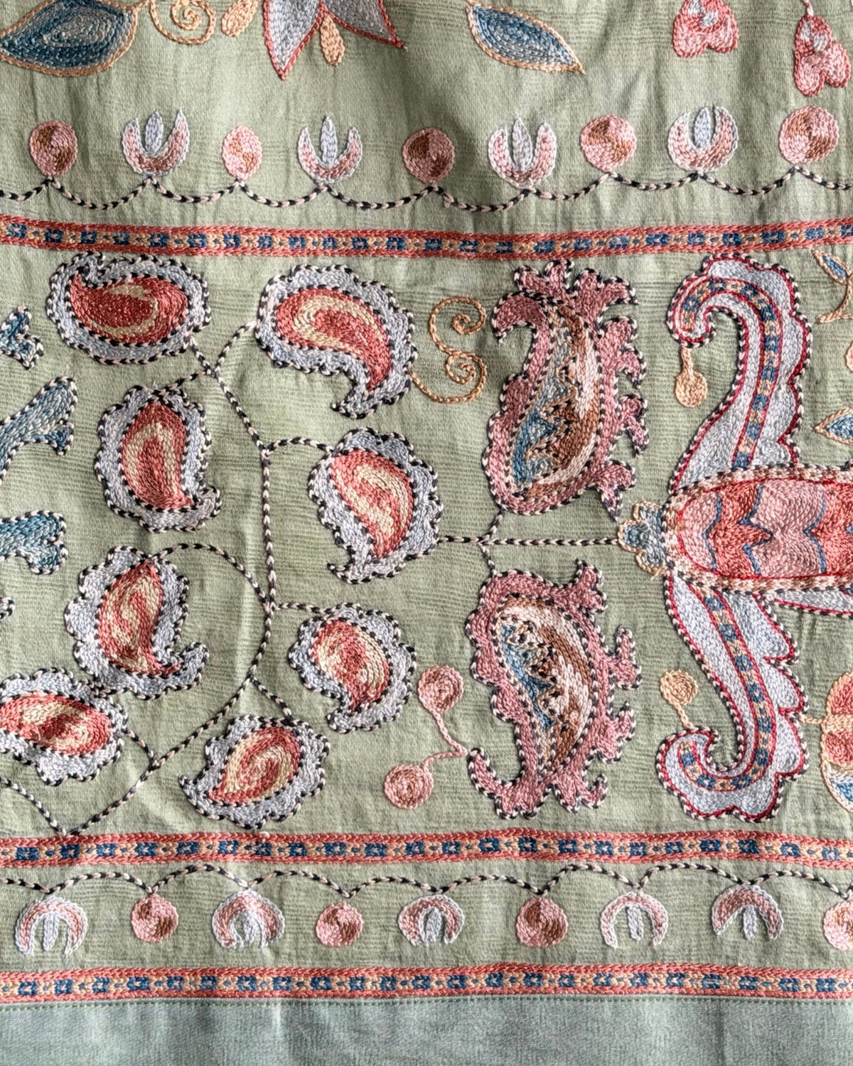 Hand Stitched Suzani (CSSU611426 | 85 x 95" ) Suzani Aziz Suzani 
