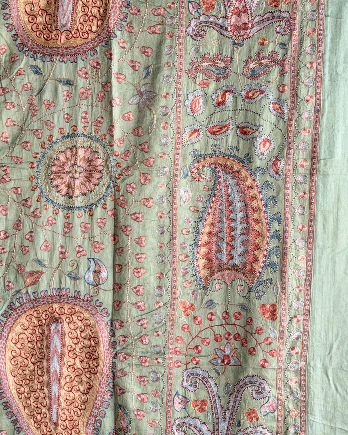 Hand Stitched Suzani (CSSU611426 | 85 x 95" ) Suzani Aziz Suzani 
