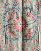 Hand Stitched Suzani (CSSU611426 | 85 x 95" ) Suzani Aziz Suzani 