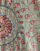 Hand Stitched Suzani (CSSU611426 | 85 x 95" ) Suzani Aziz Suzani 