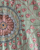 Hand Stitched Suzani (CSSU611426 | 85 x 95" ) Suzani Aziz Suzani 