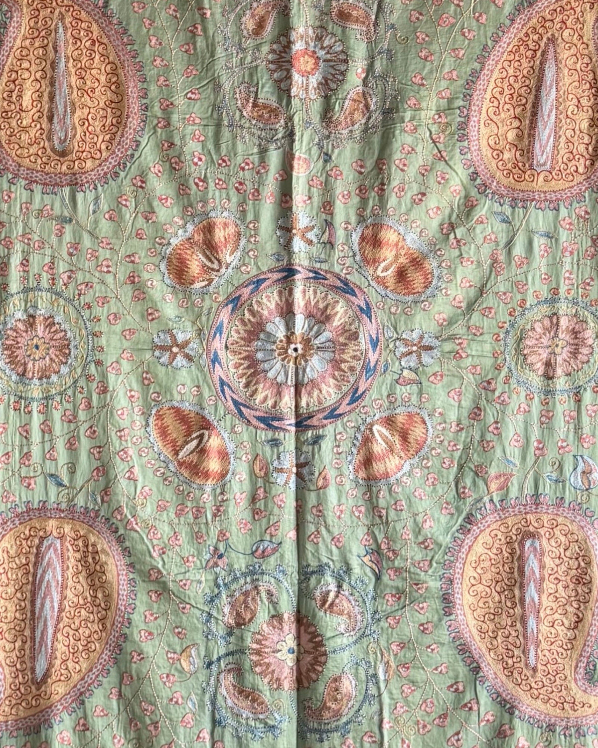 Hand Stitched Suzani (CSSU611426 | 85 x 95" ) Suzani Aziz Suzani 