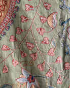 Hand Stitched Suzani (CSSU611426 | 85 x 95" ) Suzani Aziz Suzani 
