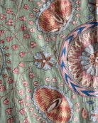 Hand Stitched Suzani (CSSU611426 | 85 x 95" ) Suzani Aziz Suzani 