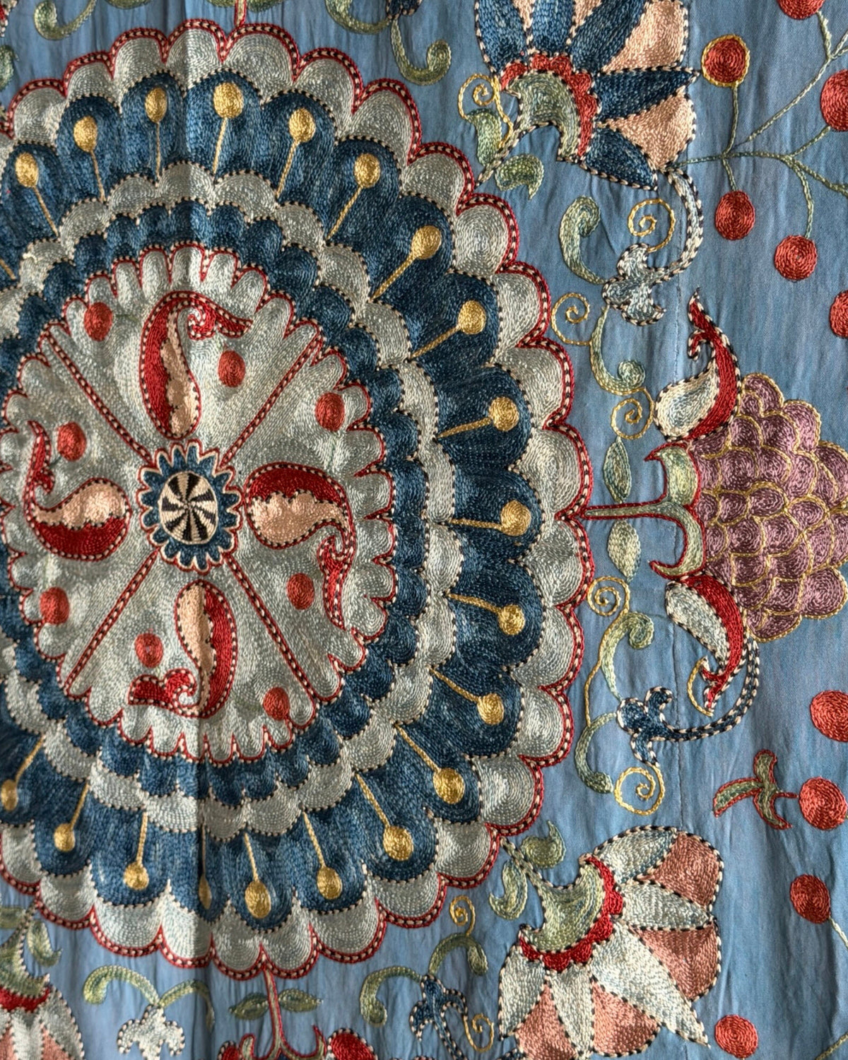 Hand Stitched Suzani (CSSU611726 | 64 x 86.5" ) Suzani Aziz Suzani 