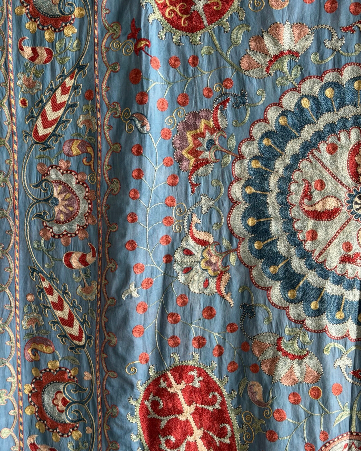 Hand Stitched Suzani (CSSU611726 | 64 x 86.5" ) Suzani Aziz Suzani 