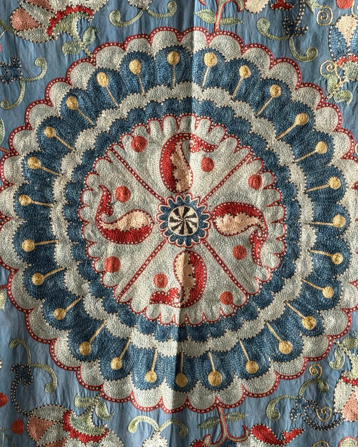 Hand Stitched Suzani (CSSU611726 | 64 x 86.5" ) Suzani Aziz Suzani 