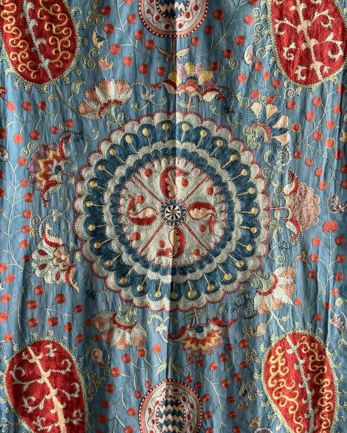 Hand Stitched Suzani (CSSU611726 | 64 x 86.5" ) Suzani Aziz Suzani 