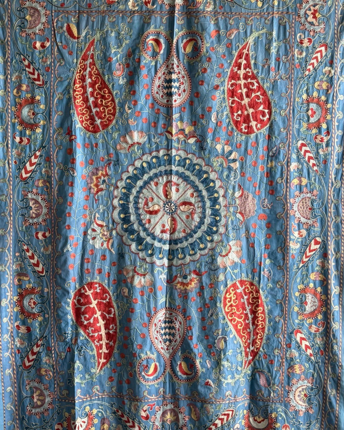 Hand Stitched Suzani (CSSU611726 | 64 x 86.5" ) Suzani Aziz Suzani 