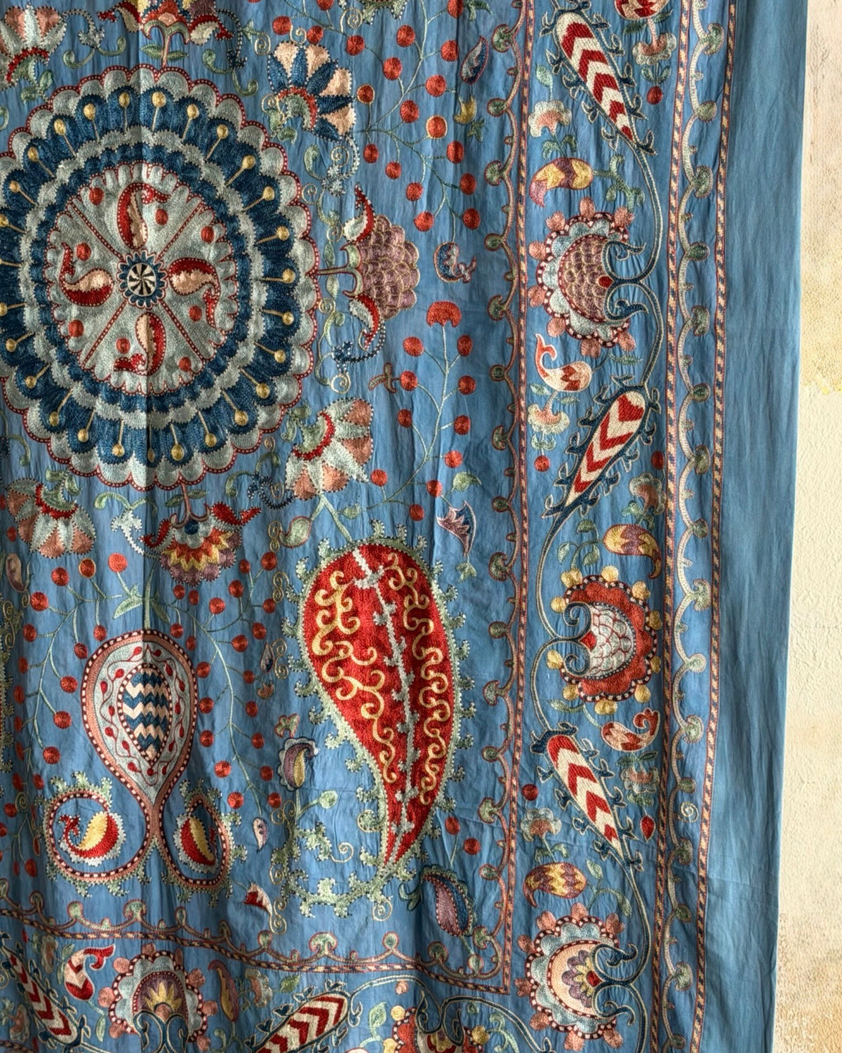 Hand Stitched Suzani (CSSU611726 | 64 x 86.5" ) Suzani Aziz Suzani 