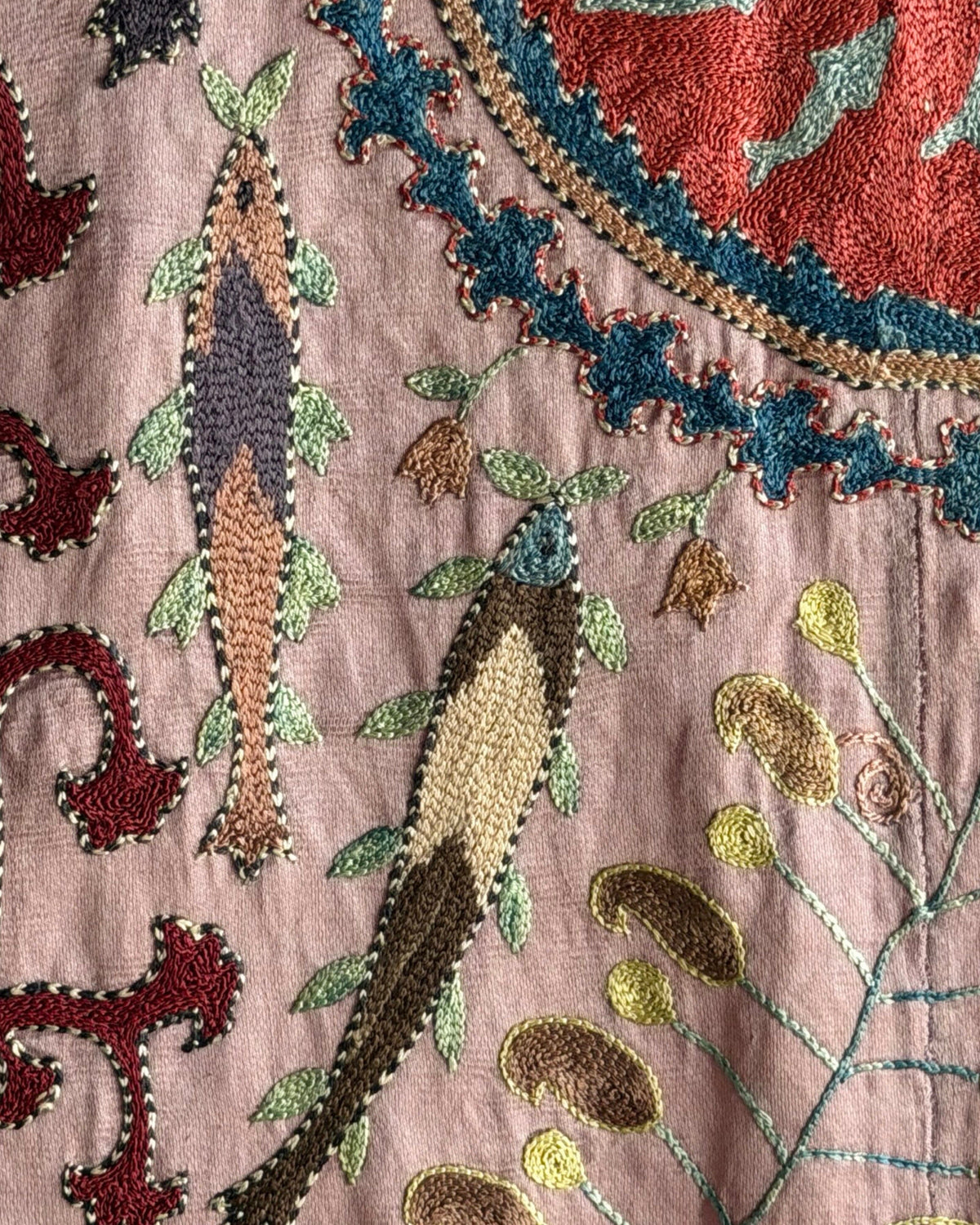 Hand Stitched Suzani (CSSU611826 | 64 x 80.5") Suzani Aziz Suzani 