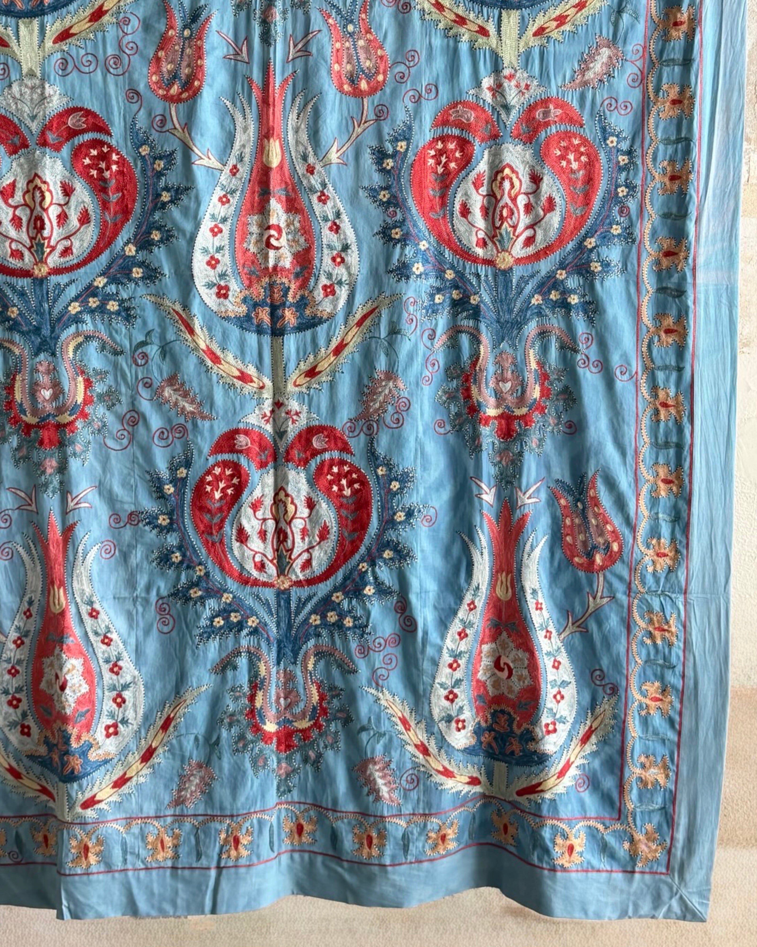 Hand Stitched Suzani (CSSU611926 | 64.5 x 87.5") Suzani Aziz Suzani 