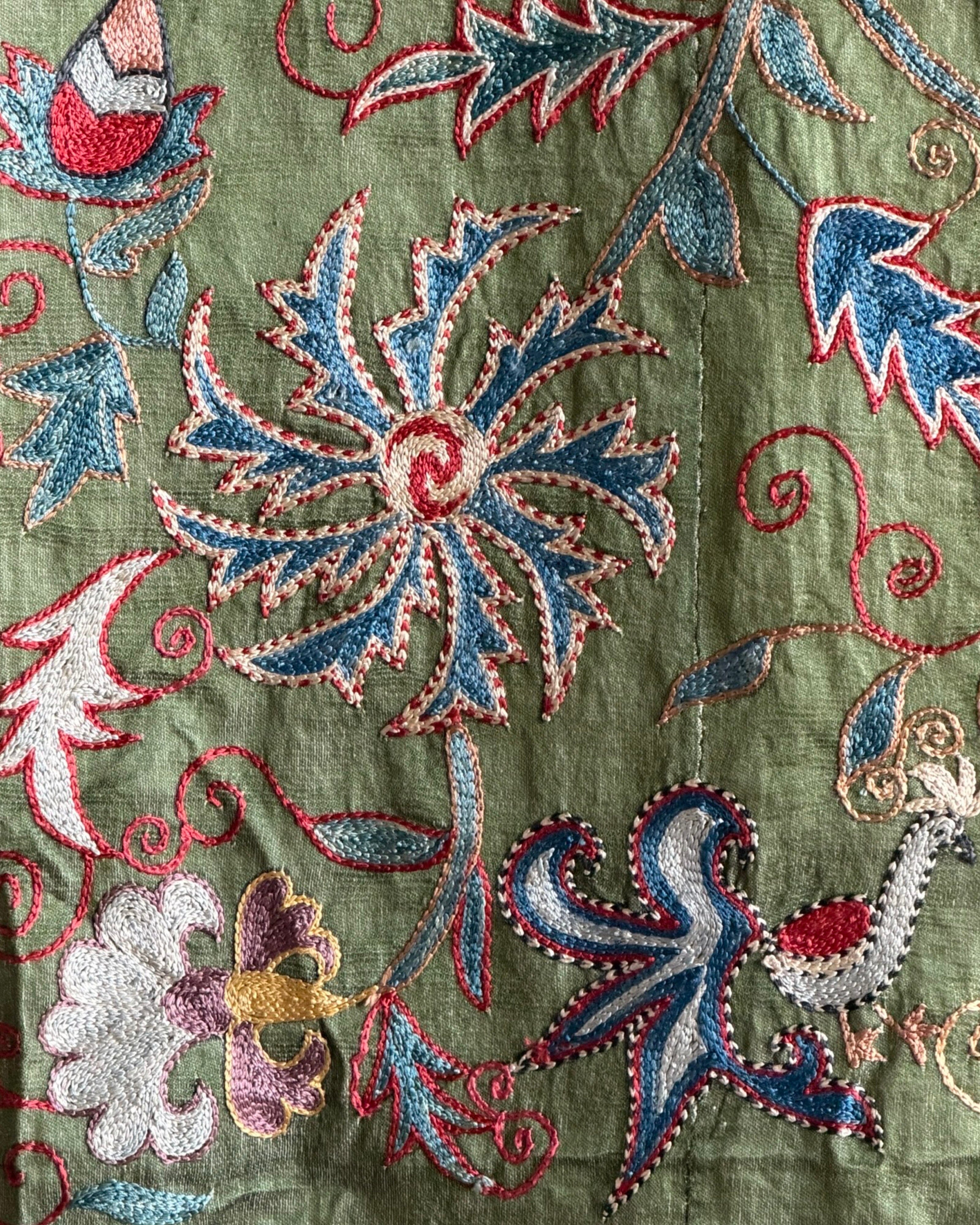Hand Stitched Suzani (CSSU612026 | 64 x 79") Suzani Aziz Suzani 