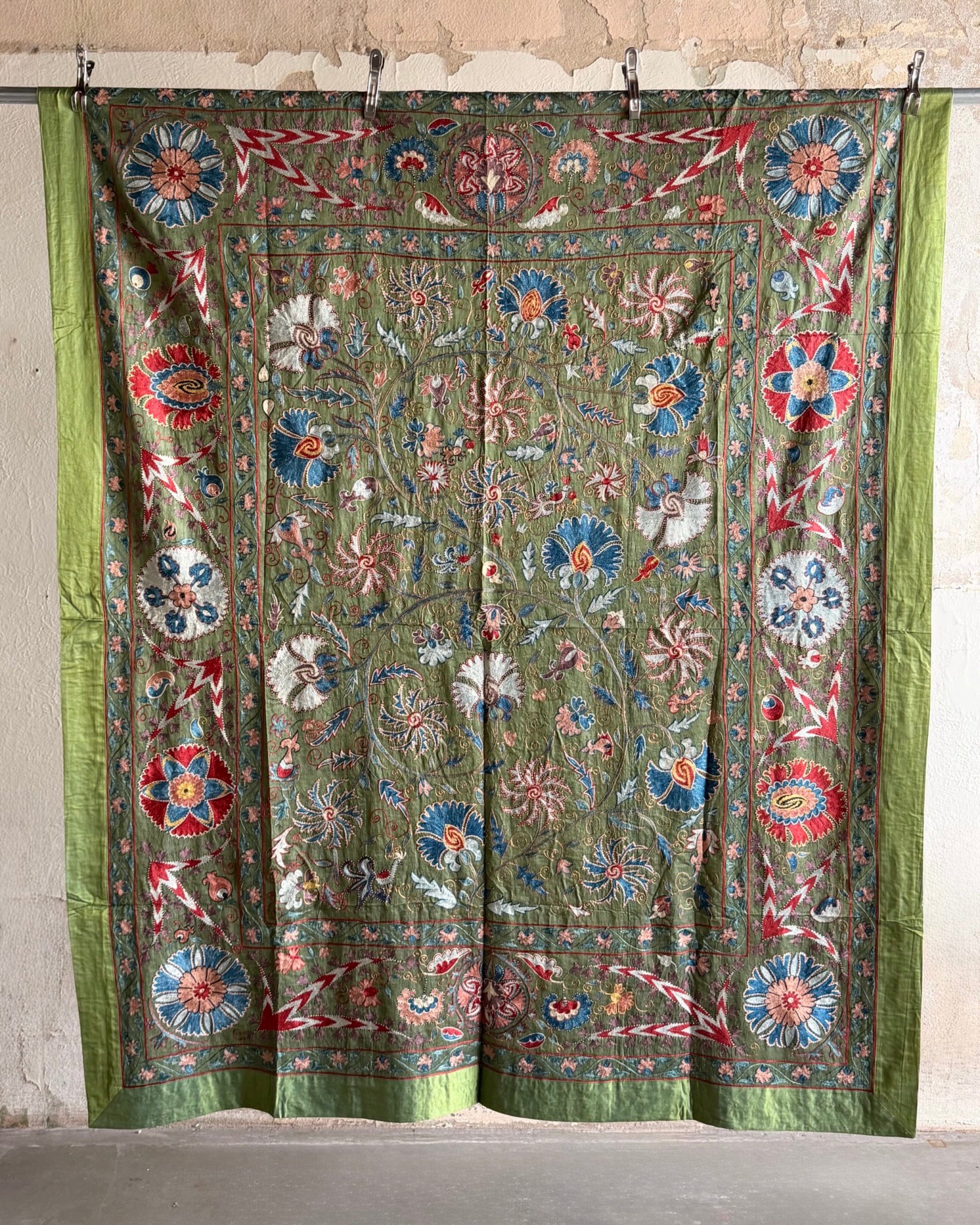 Hand Stitched Suzani (CSSU612026 | 64 x 79") Suzani Aziz Suzani 