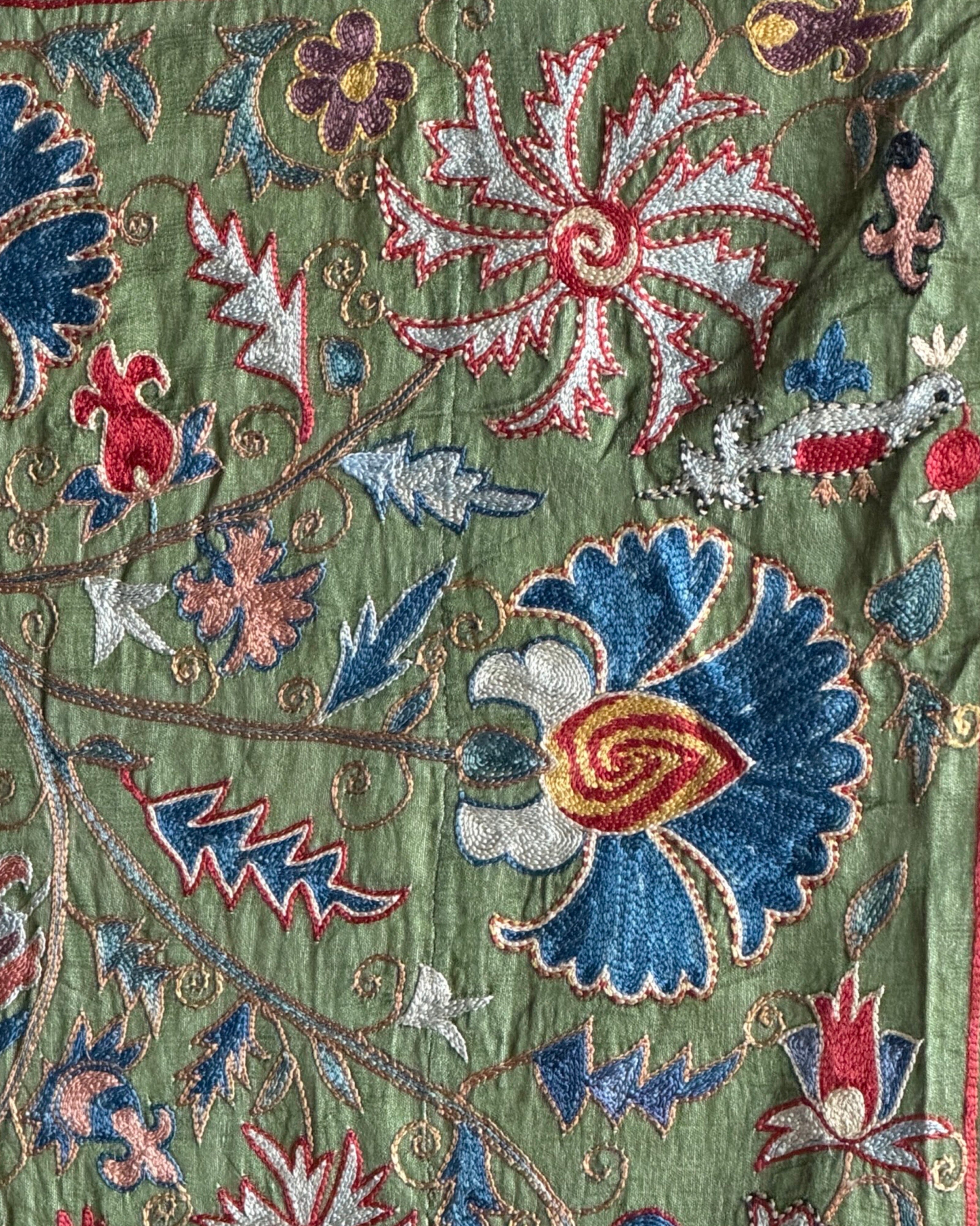 Hand Stitched Suzani (CSSU612026 | 64 x 79") Suzani Aziz Suzani 