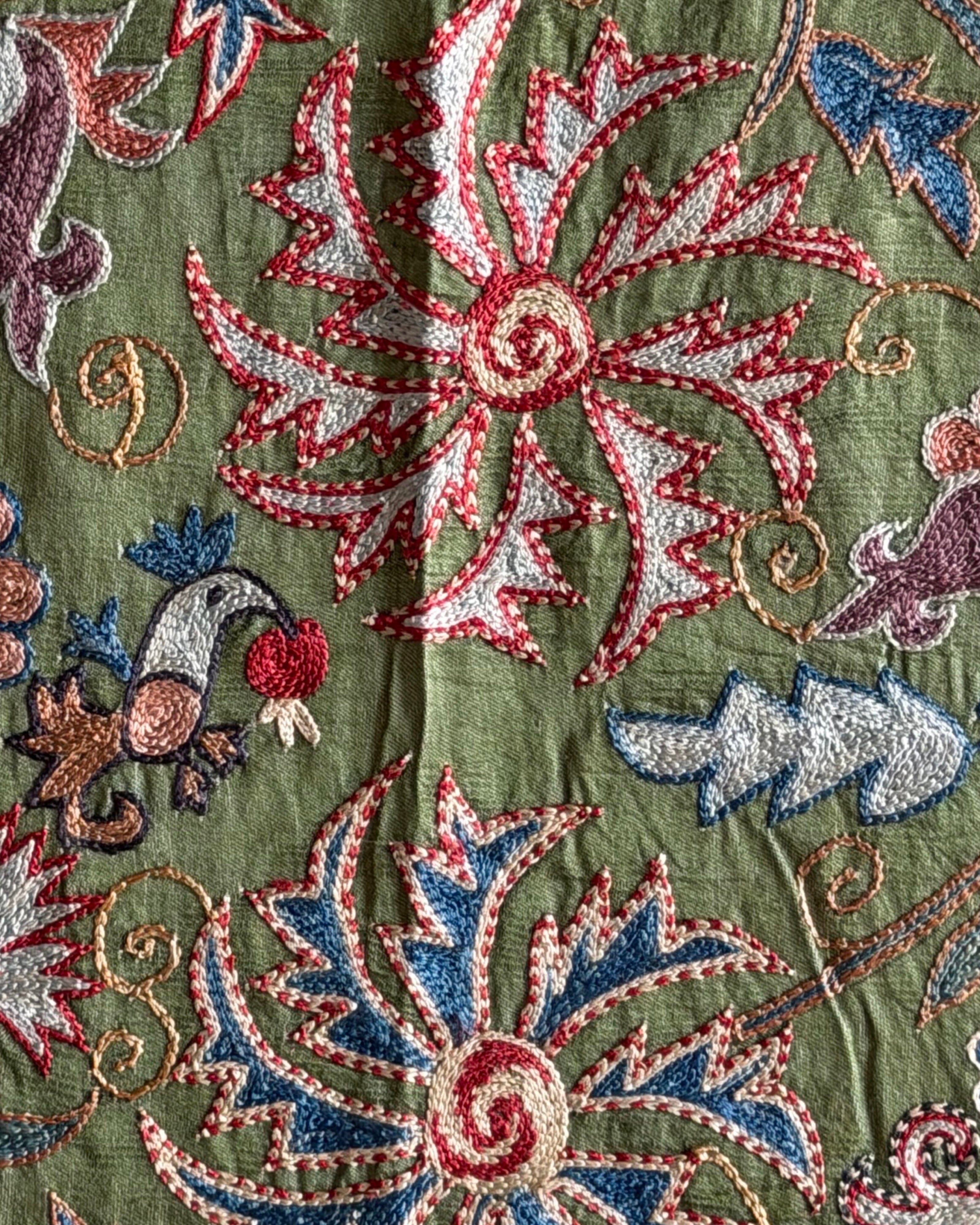 Hand Stitched Suzani (CSSU612026 | 64 x 79") Suzani Aziz Suzani 