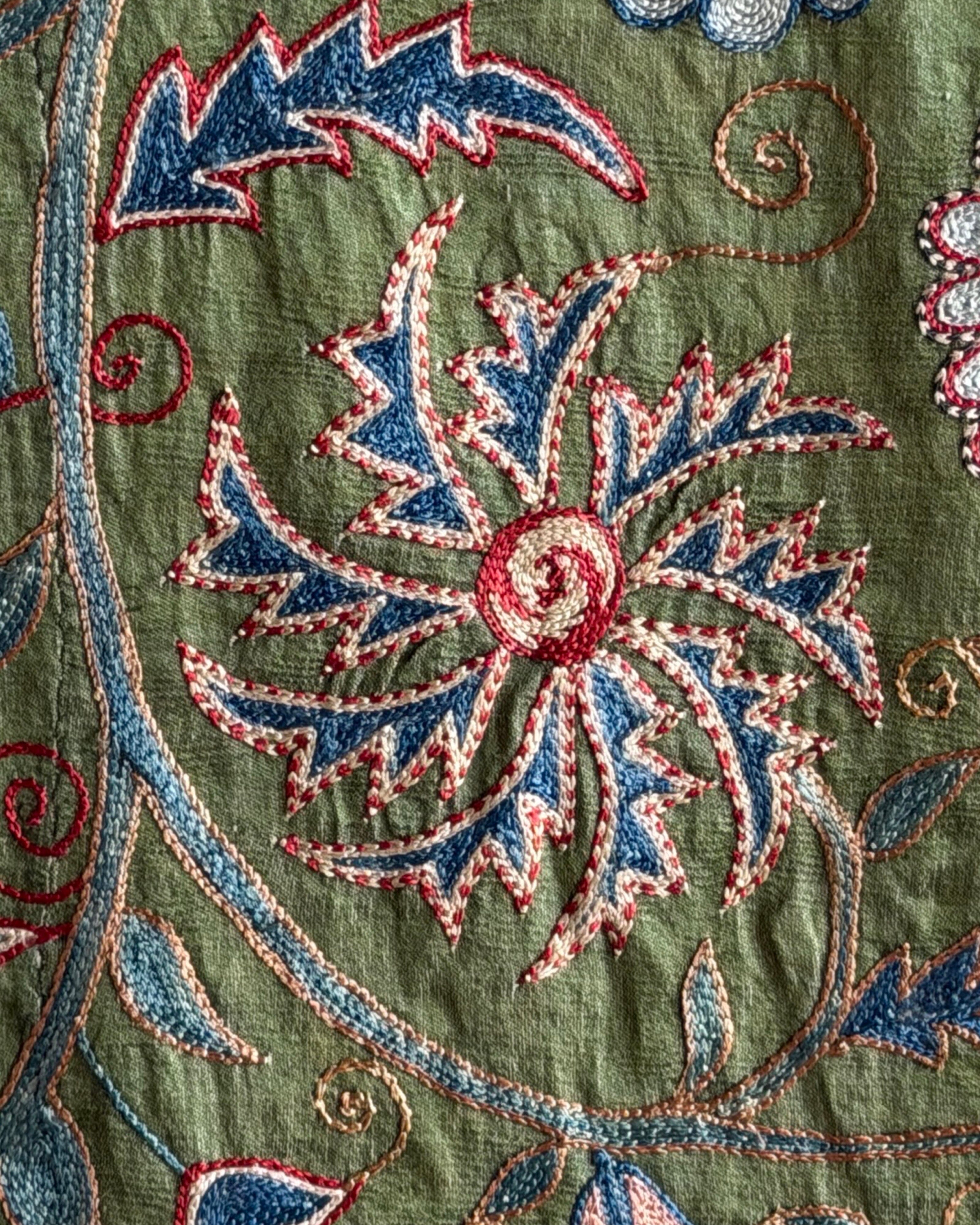 Hand Stitched Suzani (CSSU612026 | 64 x 79") Suzani Aziz Suzani 