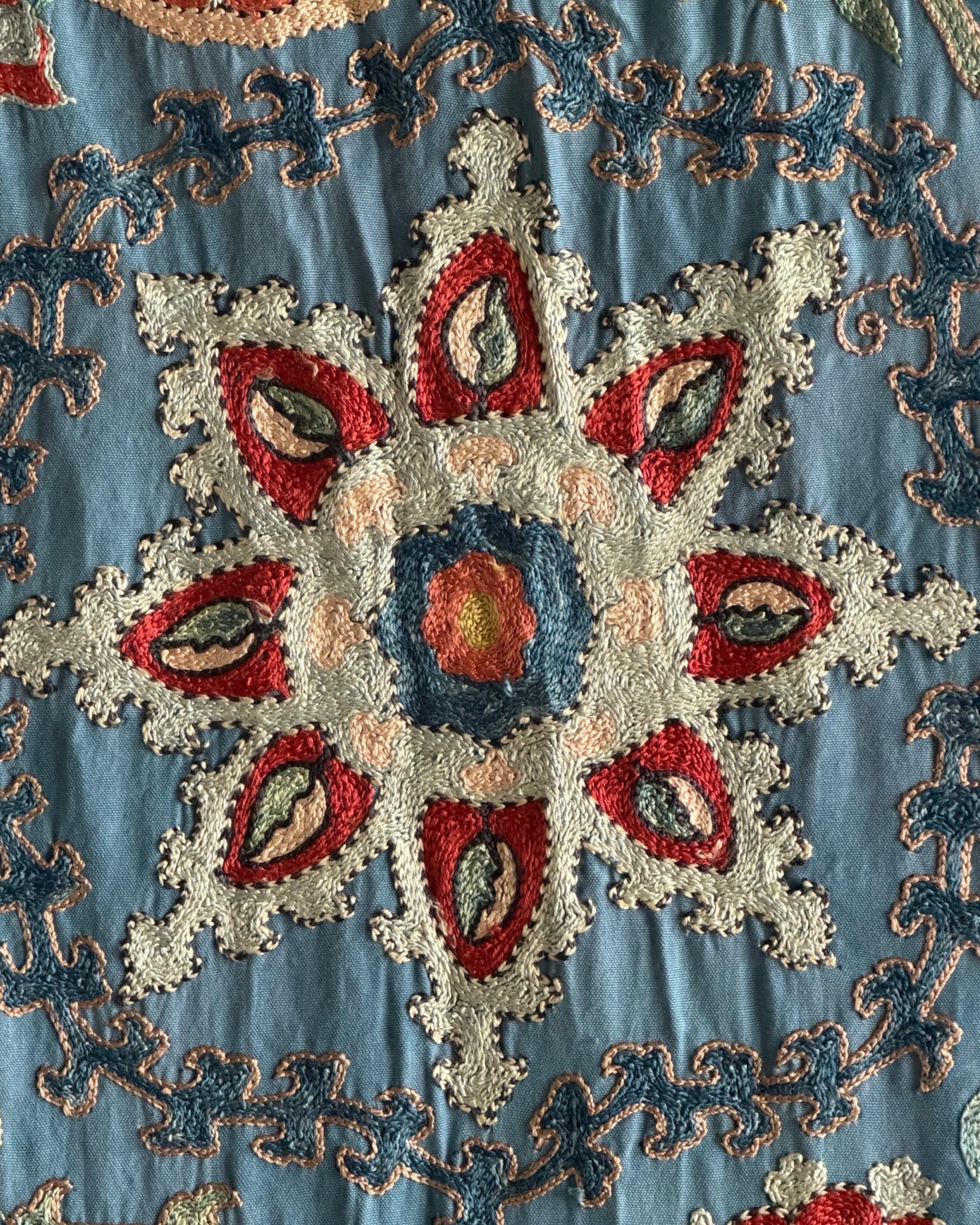 Hand Stitched Suzani (CSSU612226 | 70 x 83" ) Suzani Aziz Suzani 