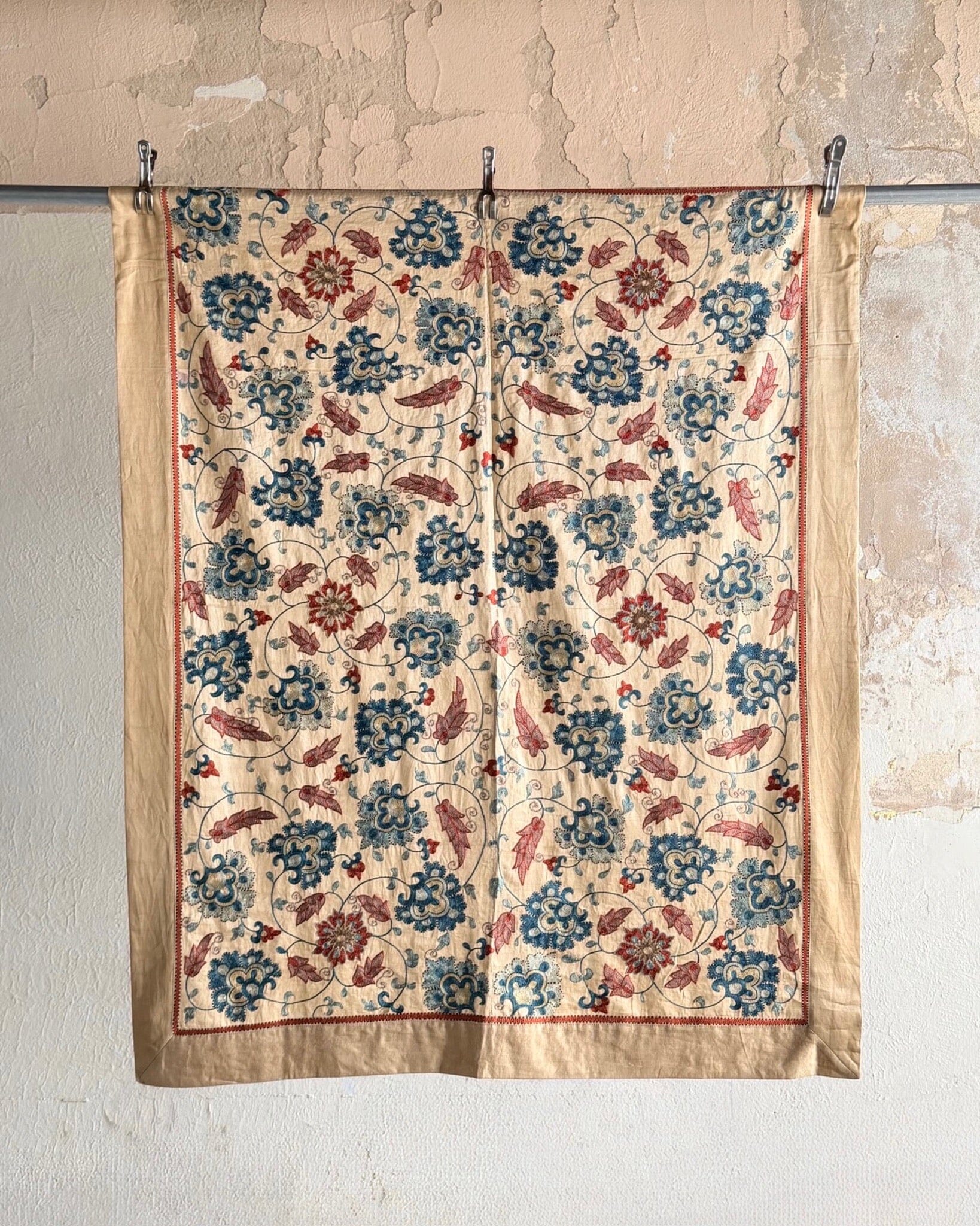 Hand Stitched Suzani (CSSU65926 | 46 x 57.5" ) Suzani Aziz Suzani 