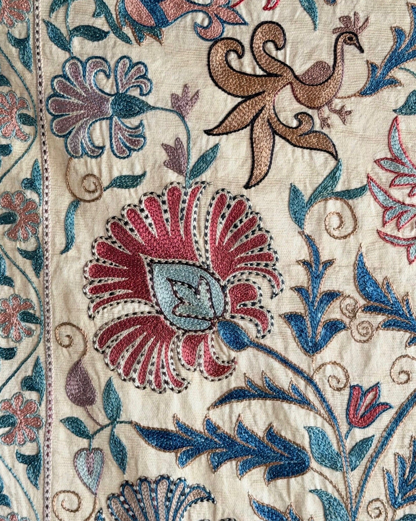 Hand Stitched Suzani (CSSU66126 | 41 x 58") Suzani Aziz Suzani 