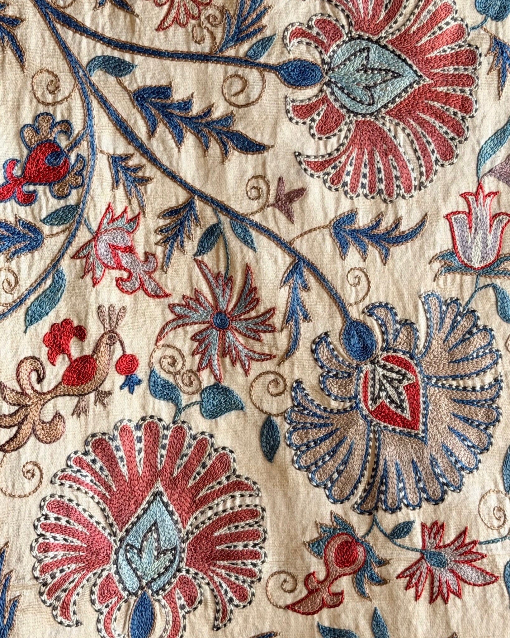 Hand Stitched Suzani (CSSU66126 | 41 x 58") Suzani Aziz Suzani 