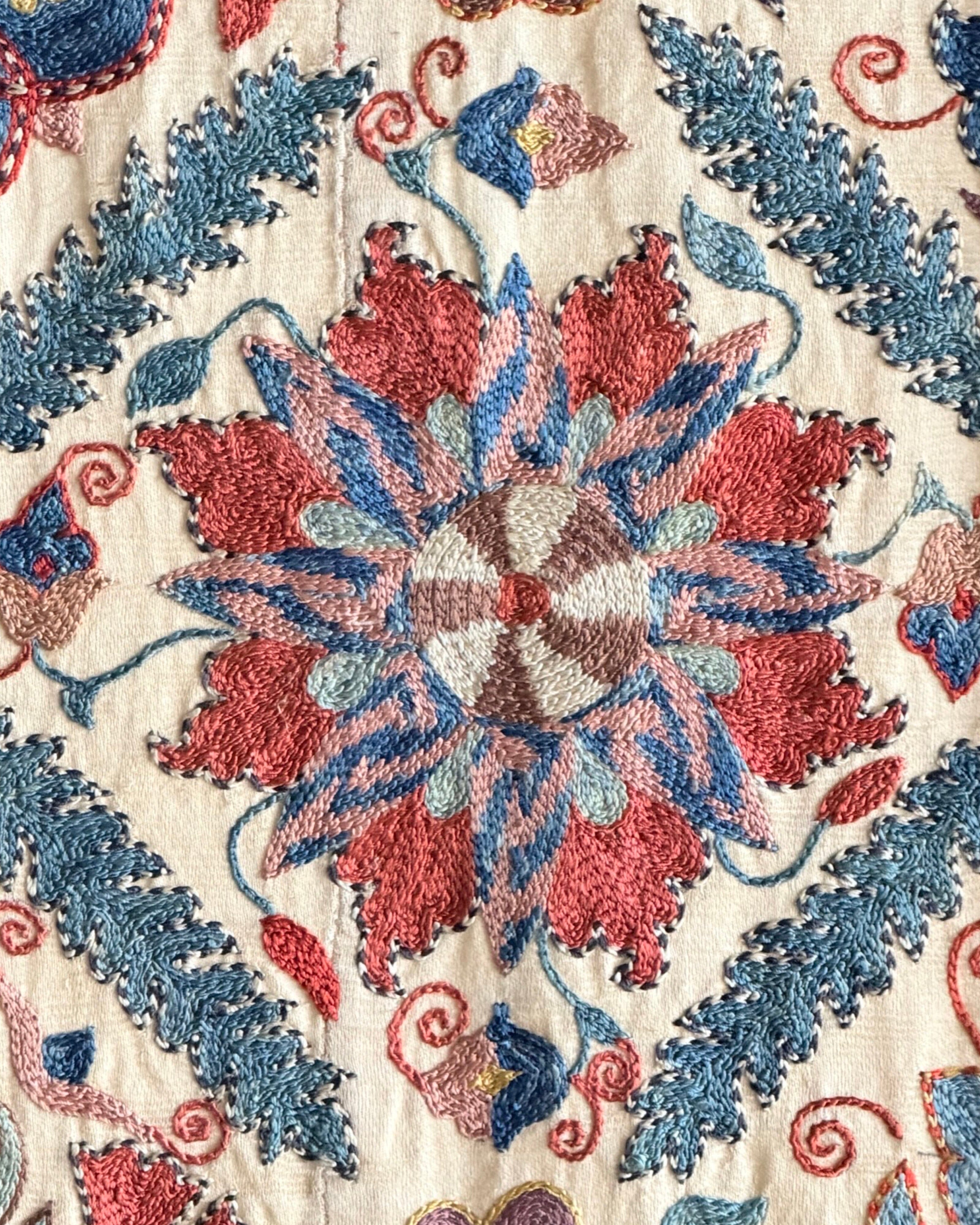 Hand Stitched Suzani (CSSU66226 | 61 x 85" ) Suzani Aziz Suzani 