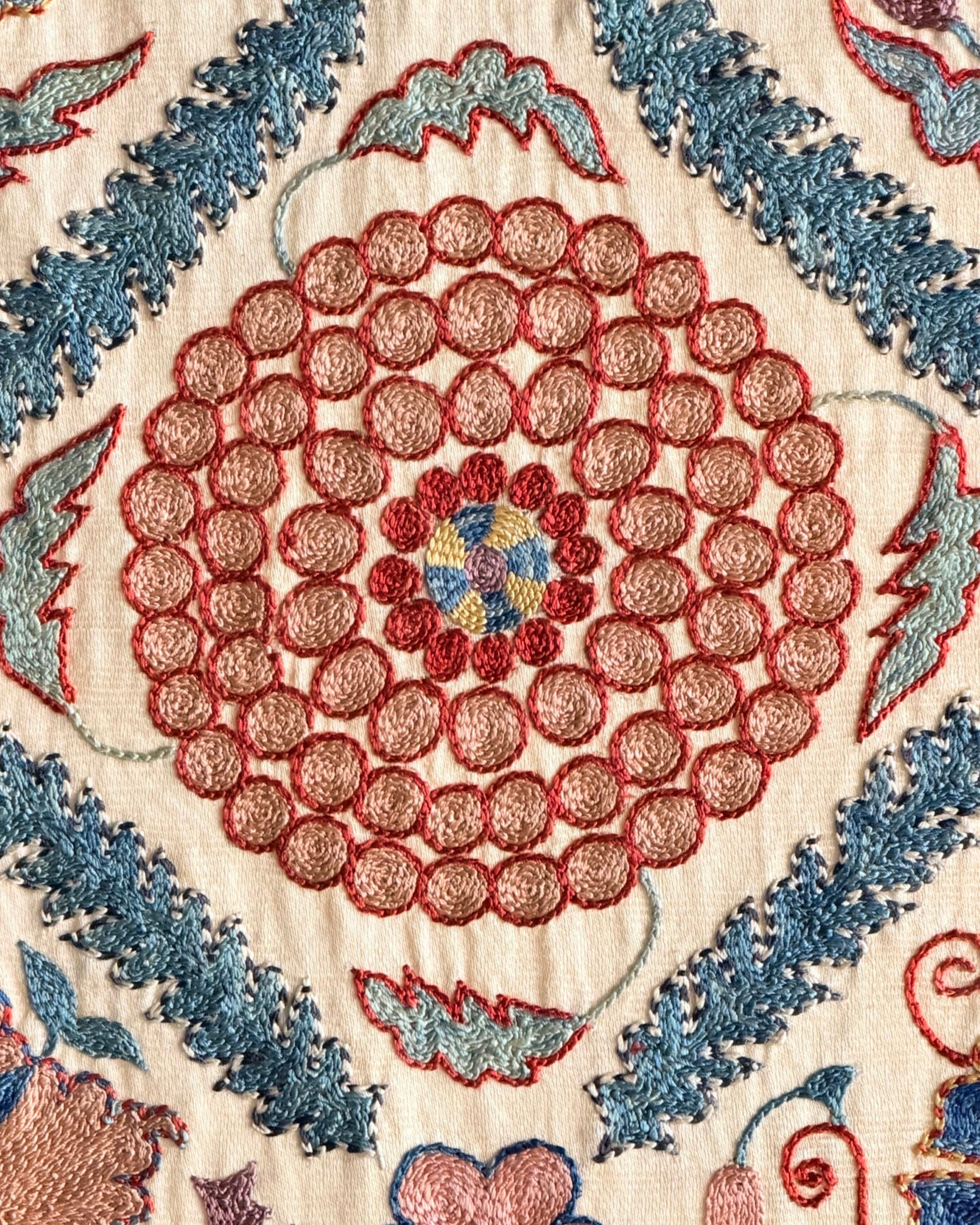 Hand Stitched Suzani (CSSU66226 | 61 x 85" ) Suzani Aziz Suzani 