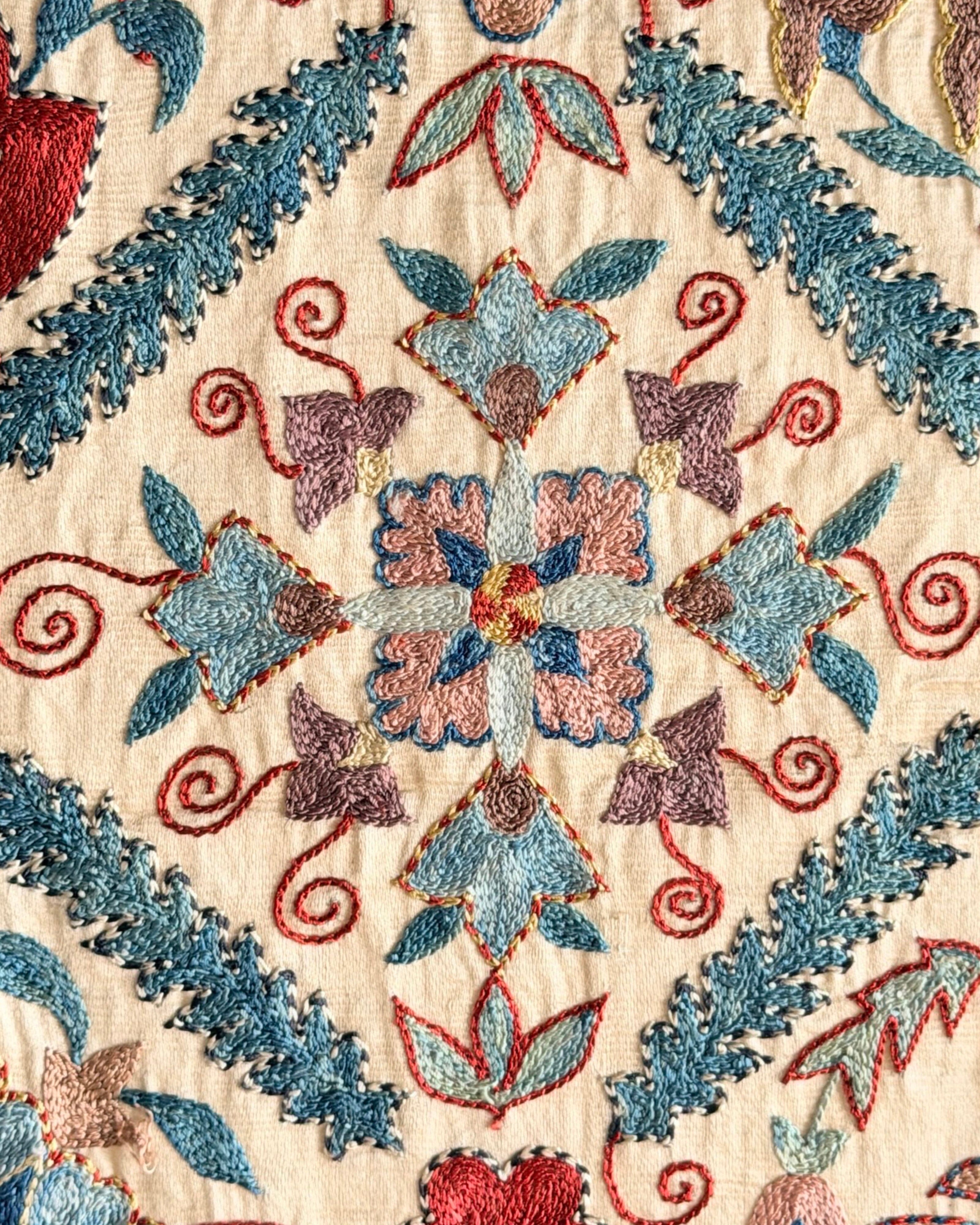 Hand Stitched Suzani (CSSU66226 | 61 x 85" ) Suzani Aziz Suzani 