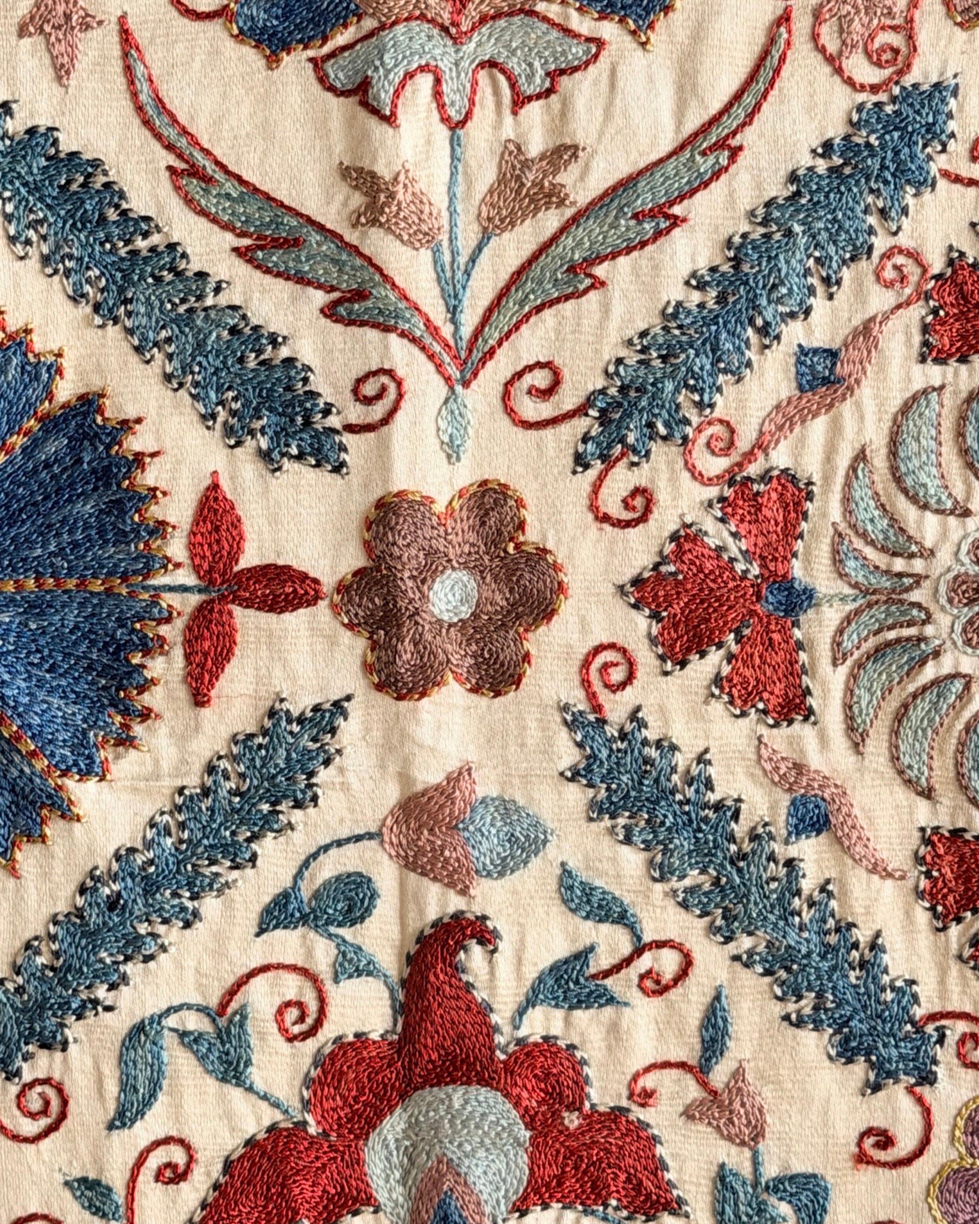 Hand Stitched Suzani (CSSU66226 | 61 x 85" ) Suzani Aziz Suzani 