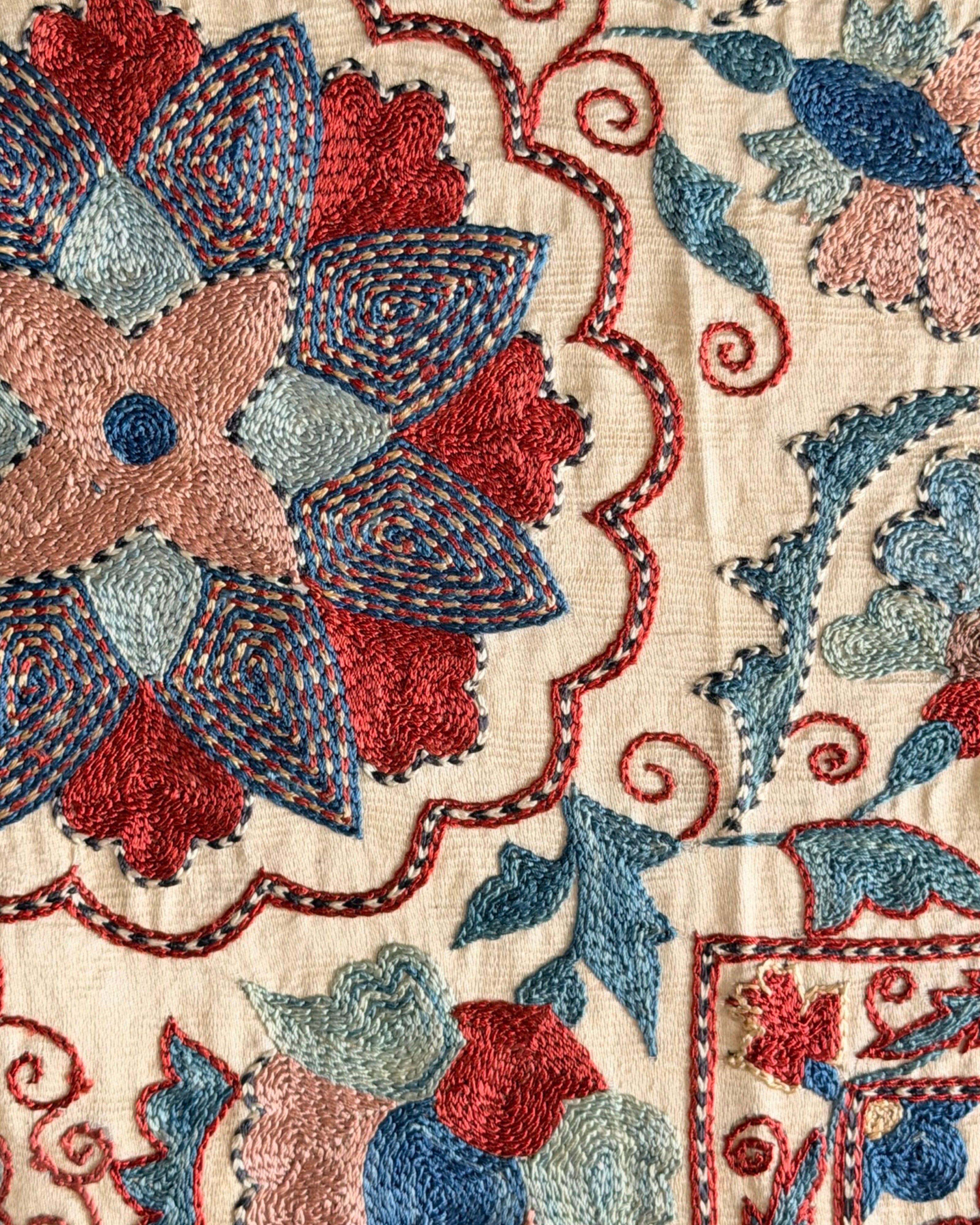 Hand Stitched Suzani (CSSU66226 | 61 x 85" ) Suzani Aziz Suzani 