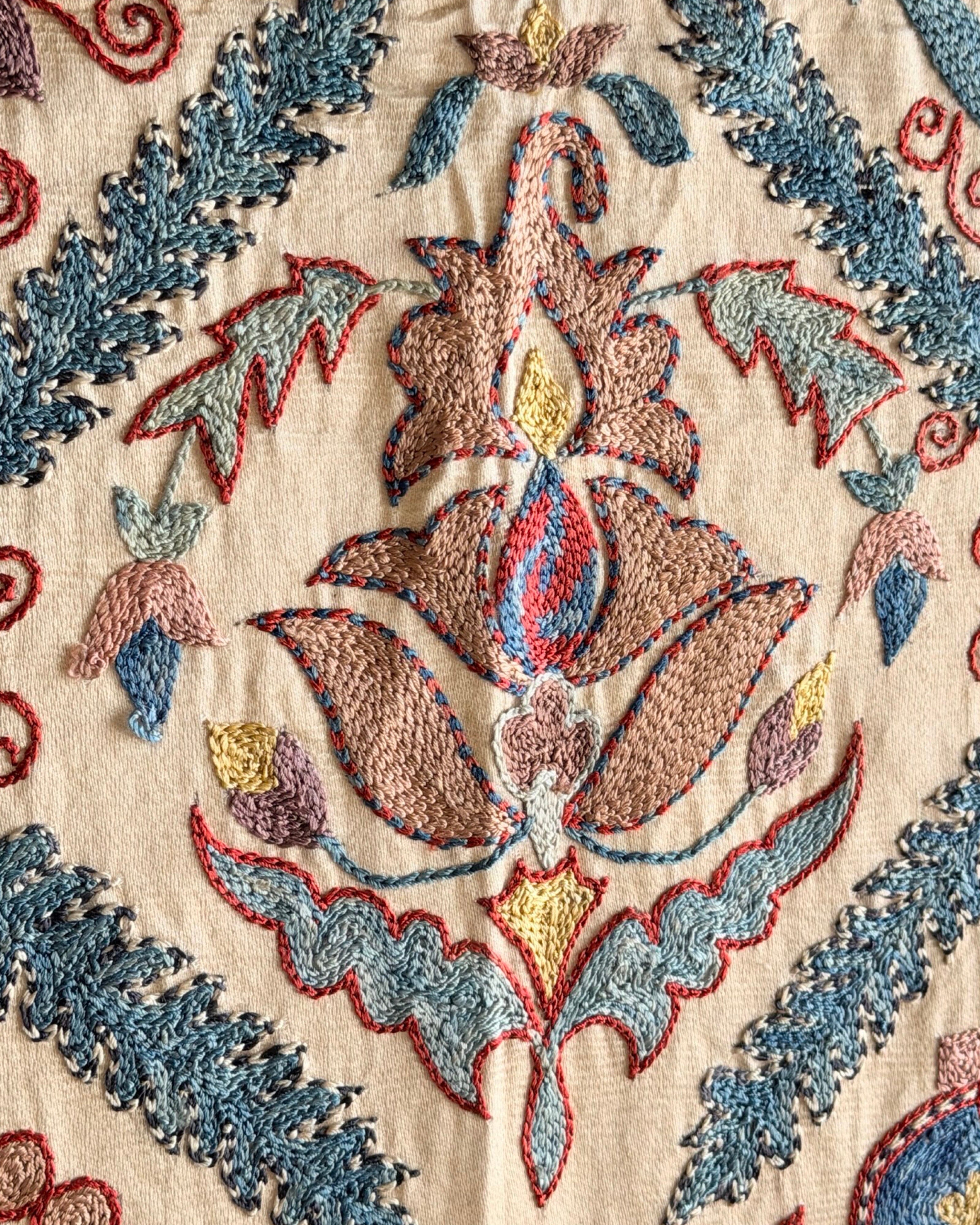 Hand Stitched Suzani (CSSU66226 | 61 x 85" ) Suzani Aziz Suzani 