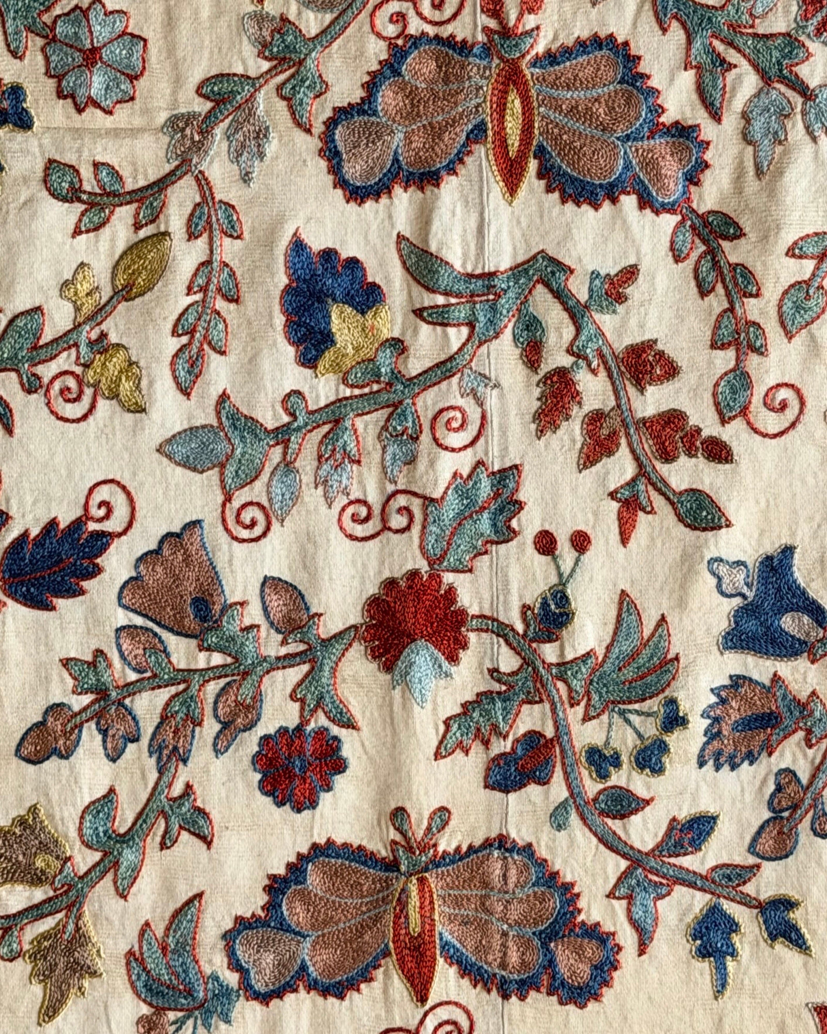 Hand Stitched Suzani (CSSU66326 | 65 x 85" ) Suzani Aziz Suzani 