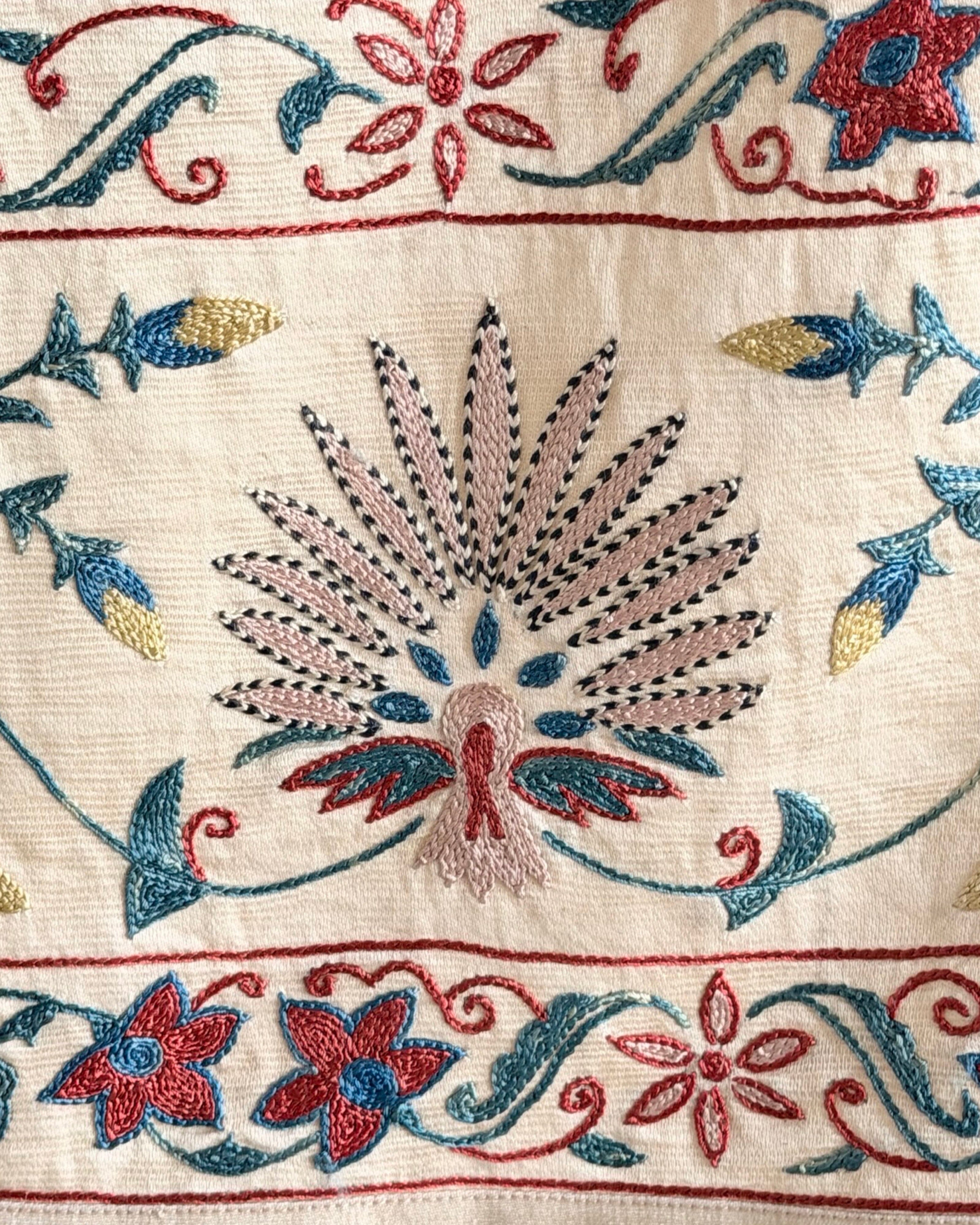 Hand Stitched Suzani (CSSU66726 | 63 x 99 ") Suzani Aziz Suzani 
