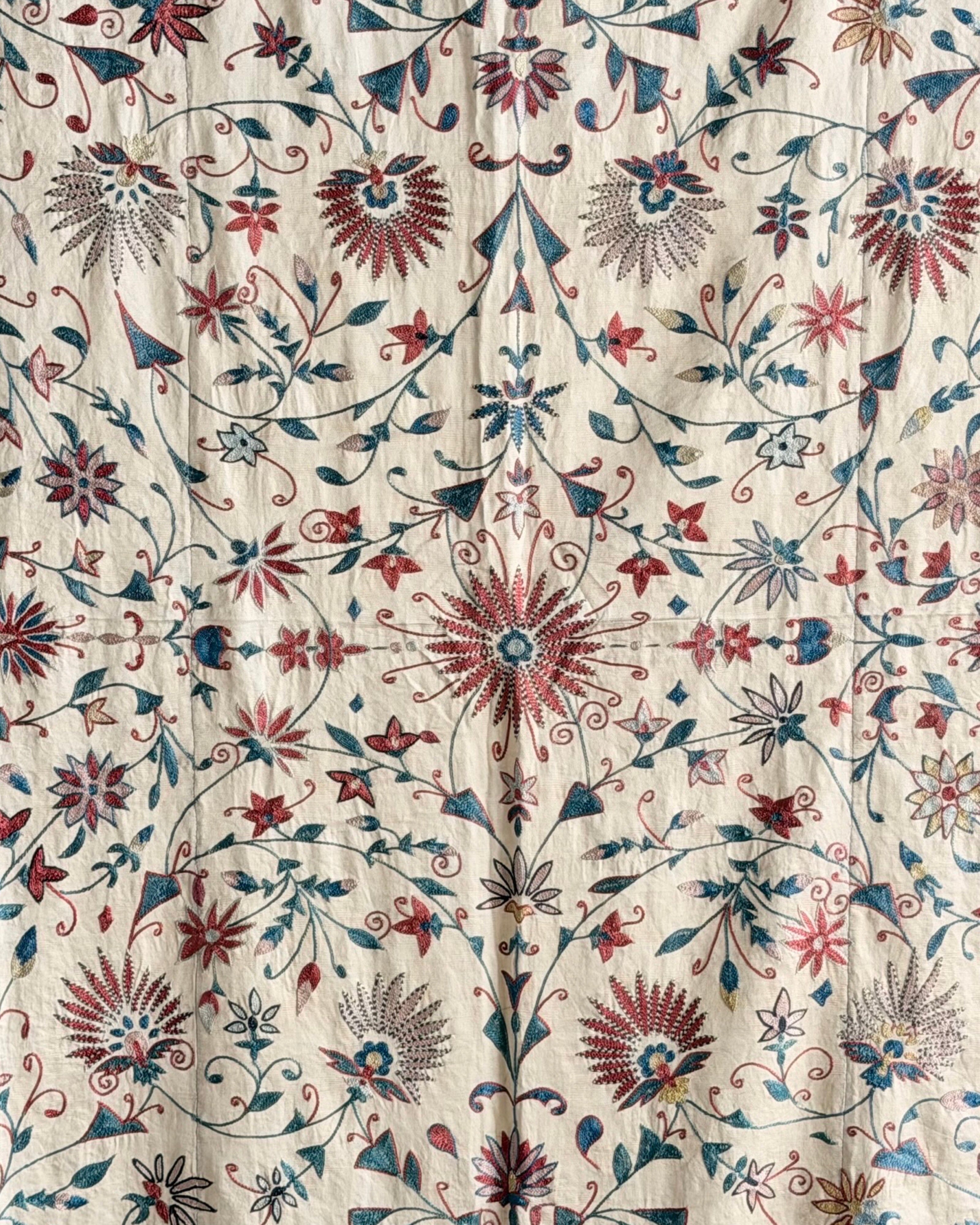 Hand Stitched Suzani (CSSU66726 | 63 x 99 ") Suzani Aziz Suzani 
