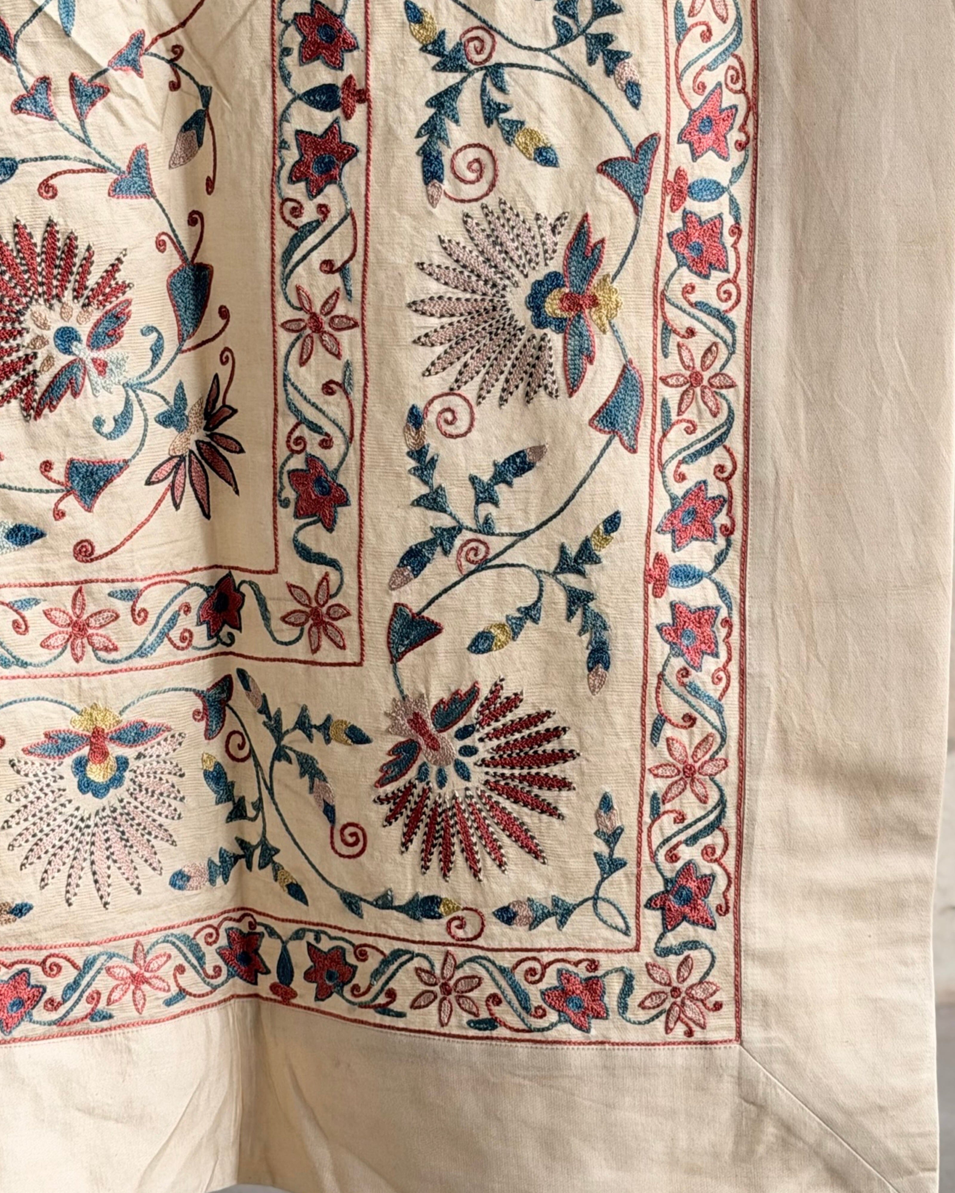 Hand Stitched Suzani (CSSU66726 | 63 x 99 ") Suzani Aziz Suzani 