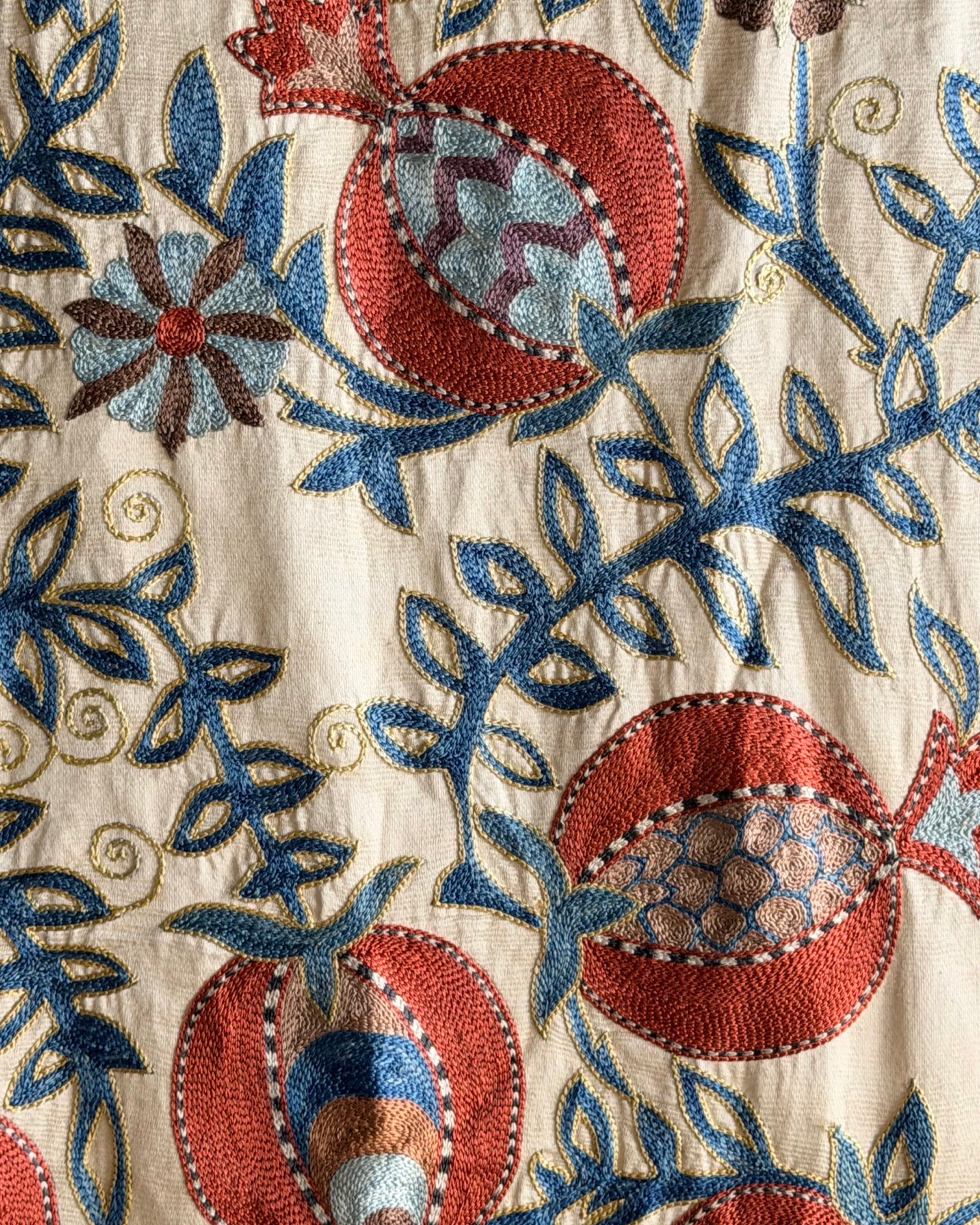 Hand Stitched Suzani (CSSU66826 | 62 x 79.5") Suzani Aziz Suzani 