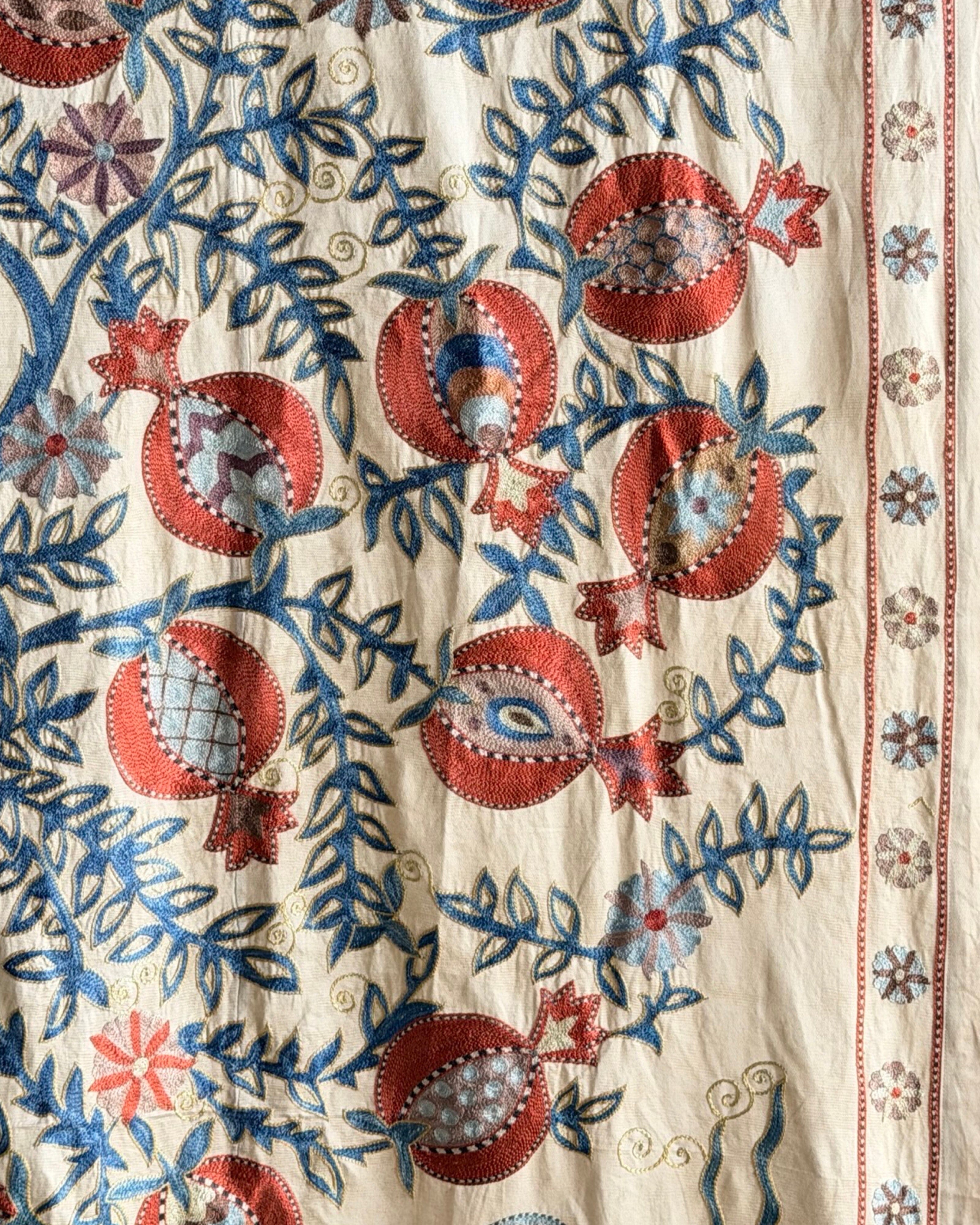 Hand Stitched Suzani (CSSU66826 | 62 x 79.5") Suzani Aziz Suzani 