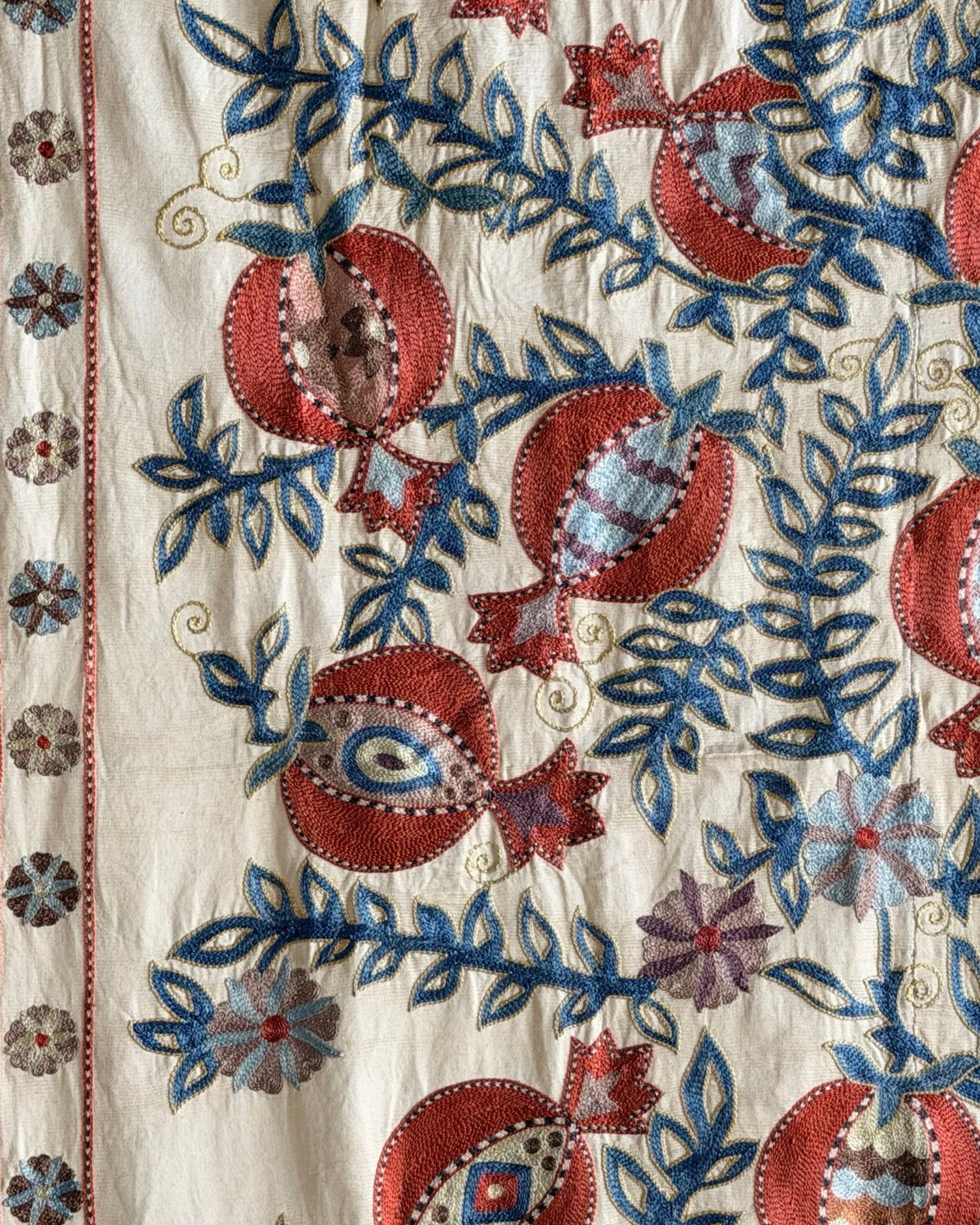 Hand Stitched Suzani (CSSU66826 | 62 x 79.5") Suzani Aziz Suzani 