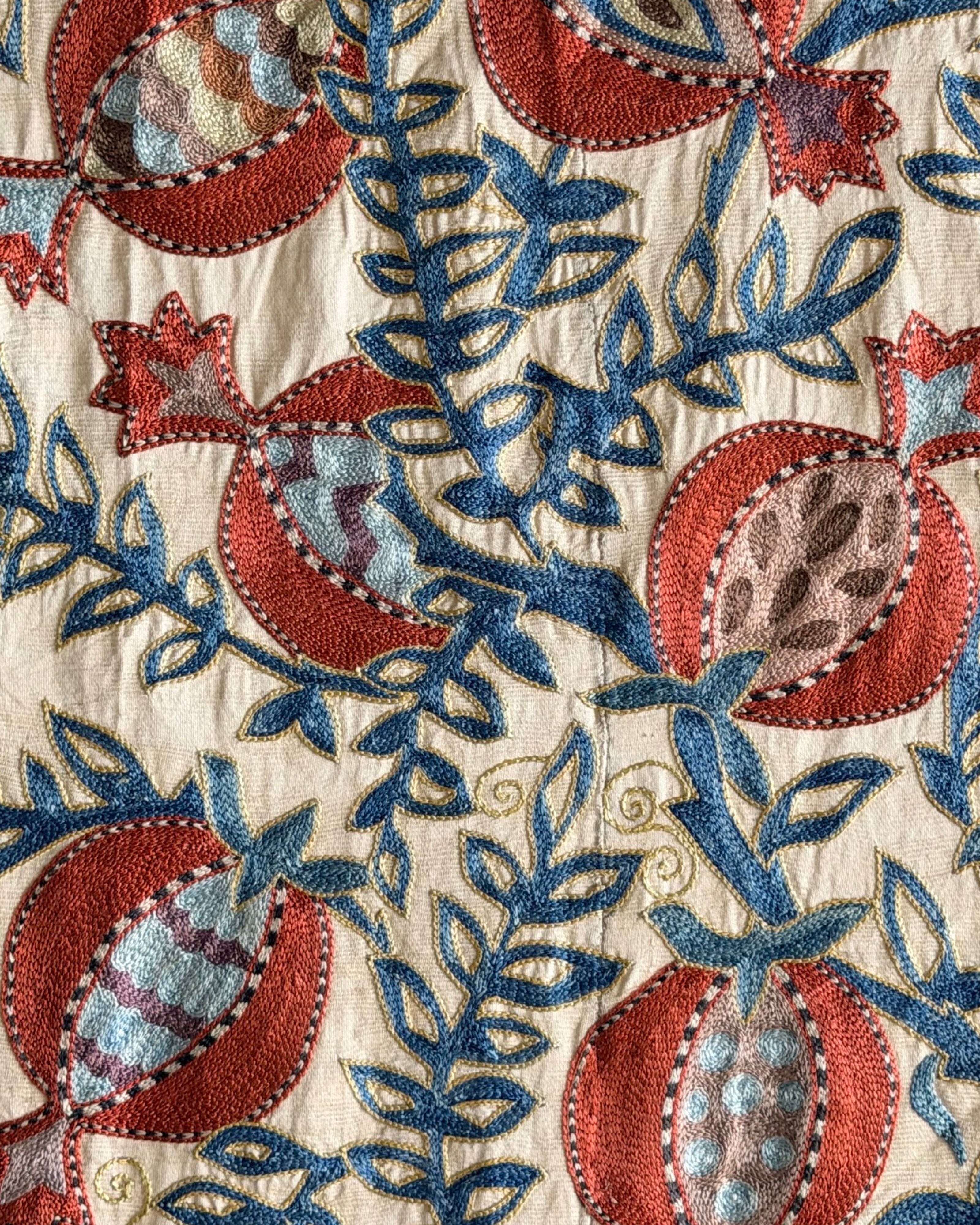 Hand Stitched Suzani (CSSU66826 | 62 x 79.5") Suzani Aziz Suzani 