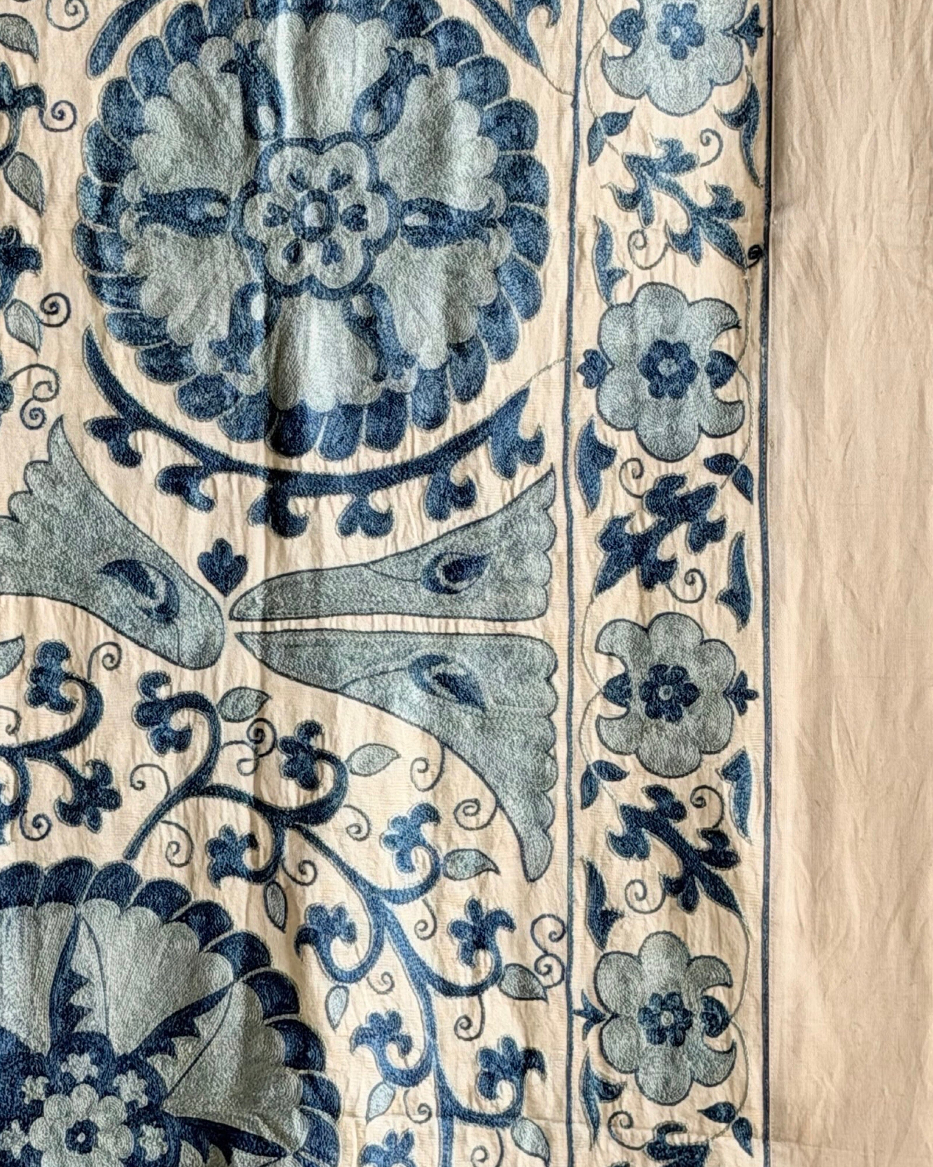Hand Stitched Suzani (CSSU66926 | 63 x 82") Suzani Aziz Suzani 