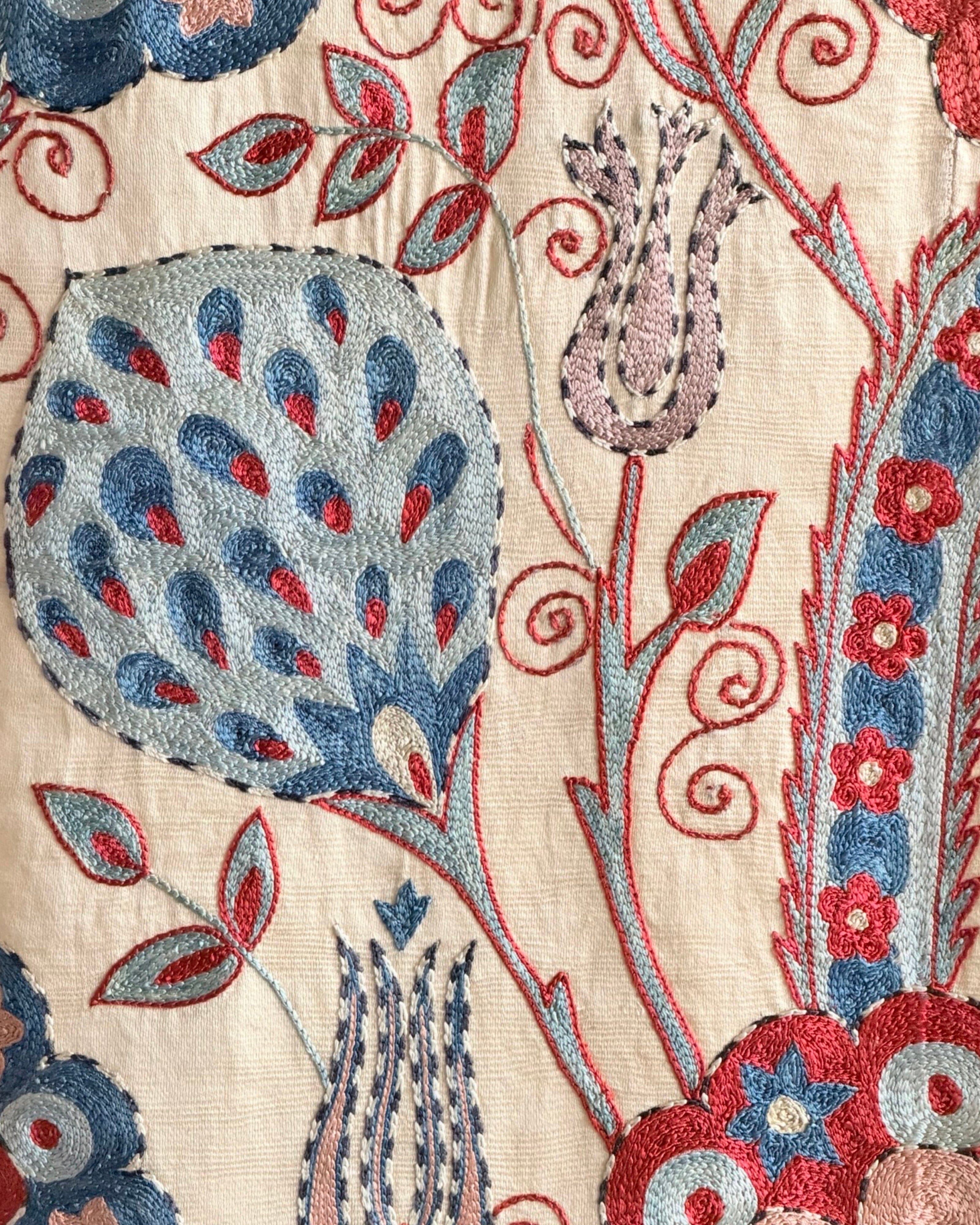 Hand Stitched Suzani (CSSU67026 | 68 x 104" ) Suzani Aziz Suzani 