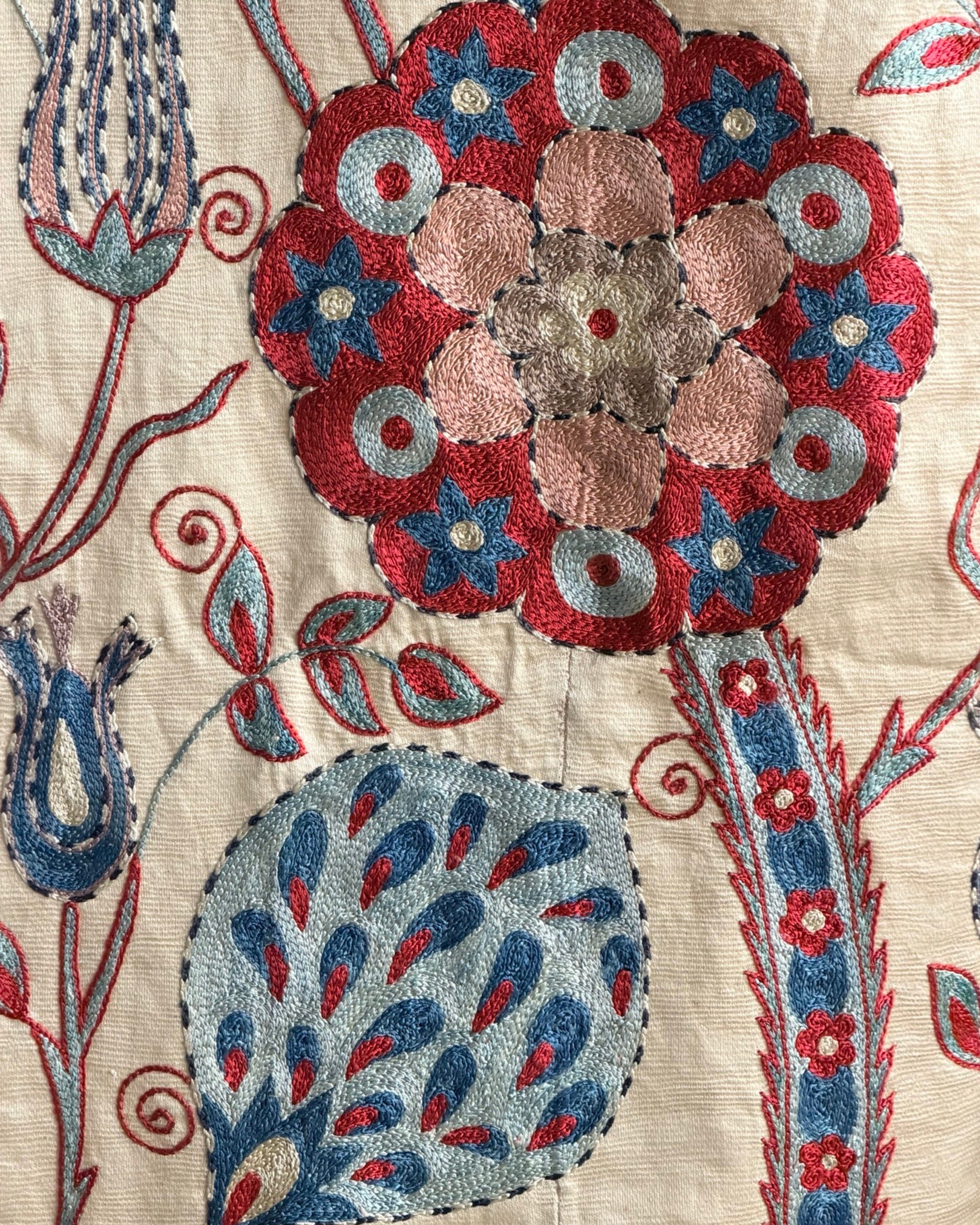 Hand Stitched Suzani (CSSU67026 | 68 x 104" ) Suzani Aziz Suzani 